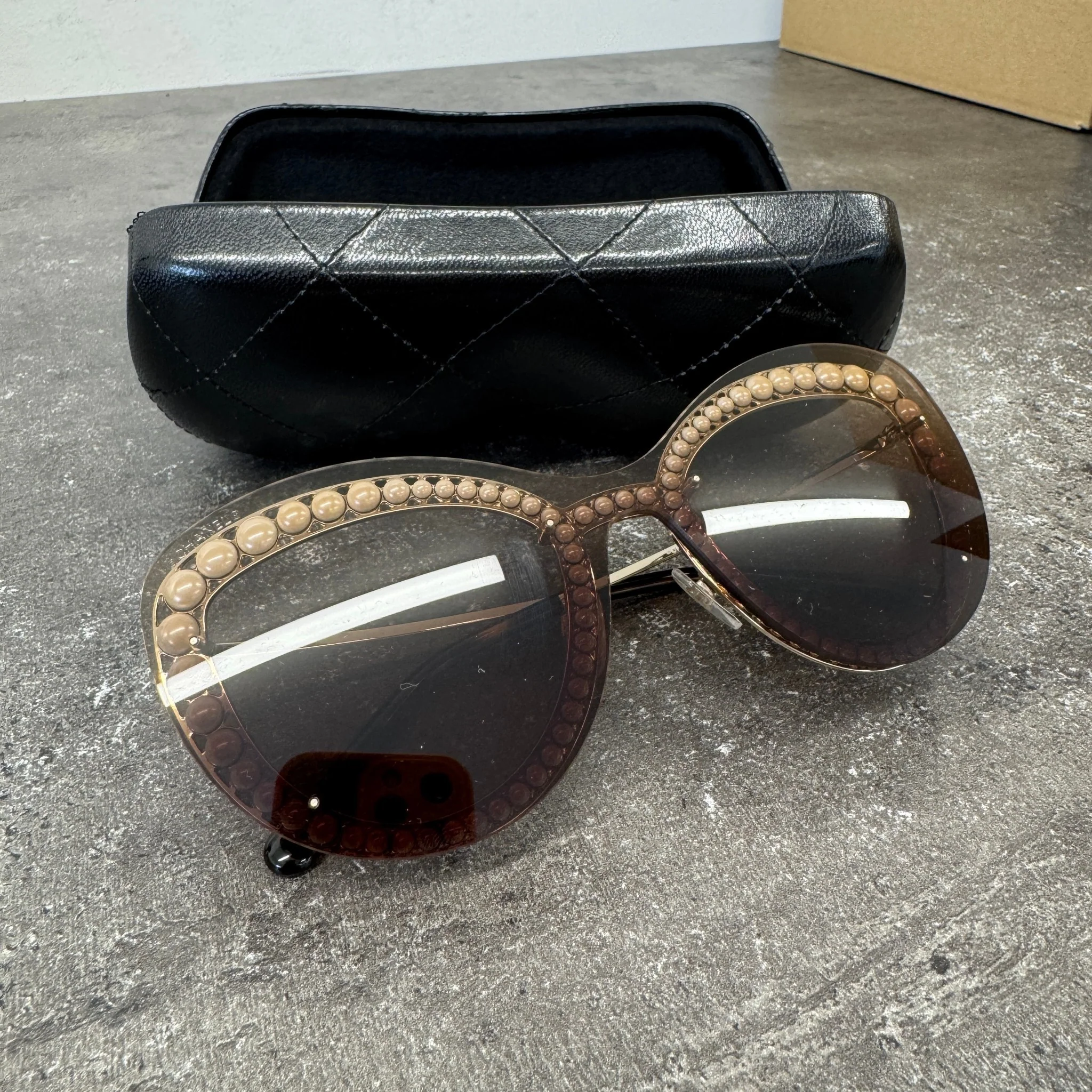 Women's Pear Frame Sunglasses Brown - Image 8