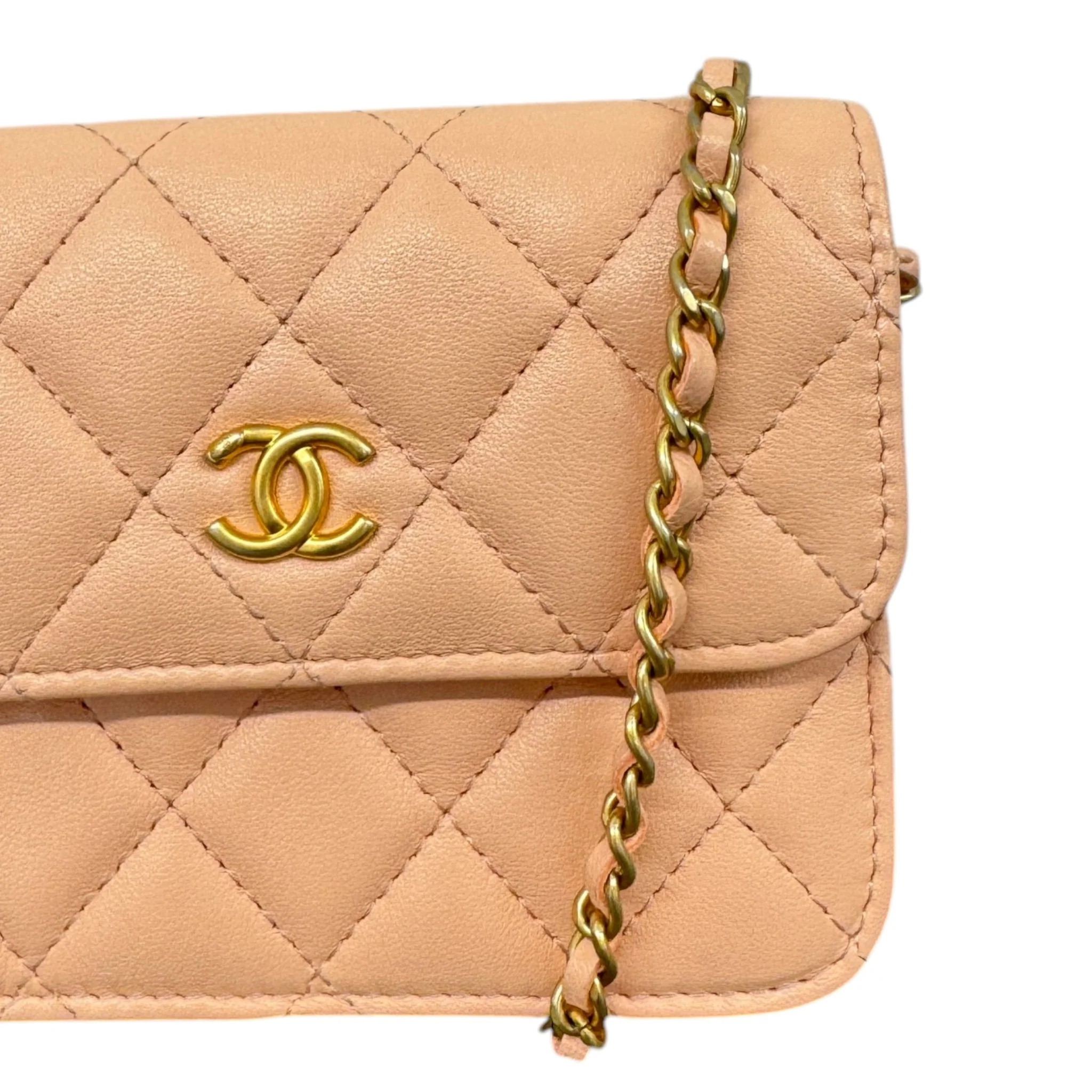 Women's Pearl Crush Wallet On Chain Handbag Pink - Image 4