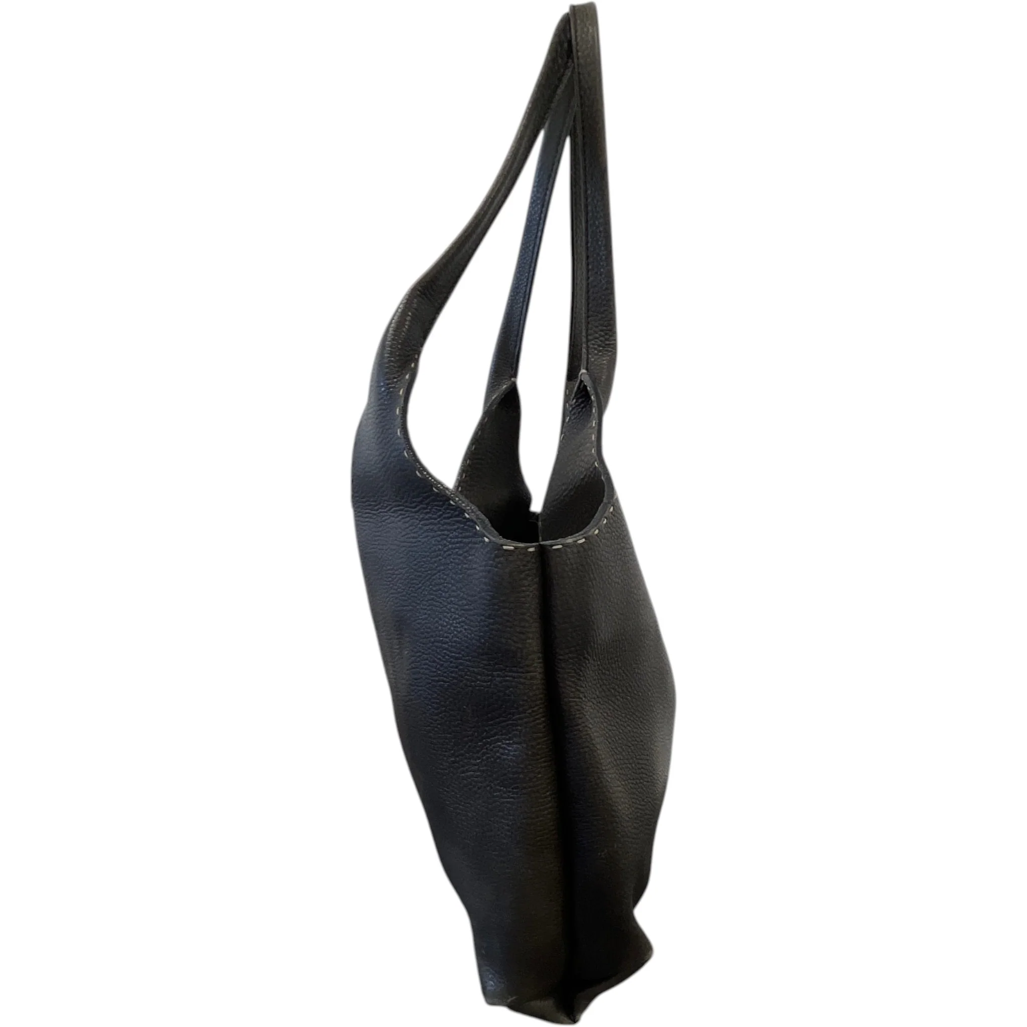 Women's Perforated Selleria Hobo Bag Black - Image 7