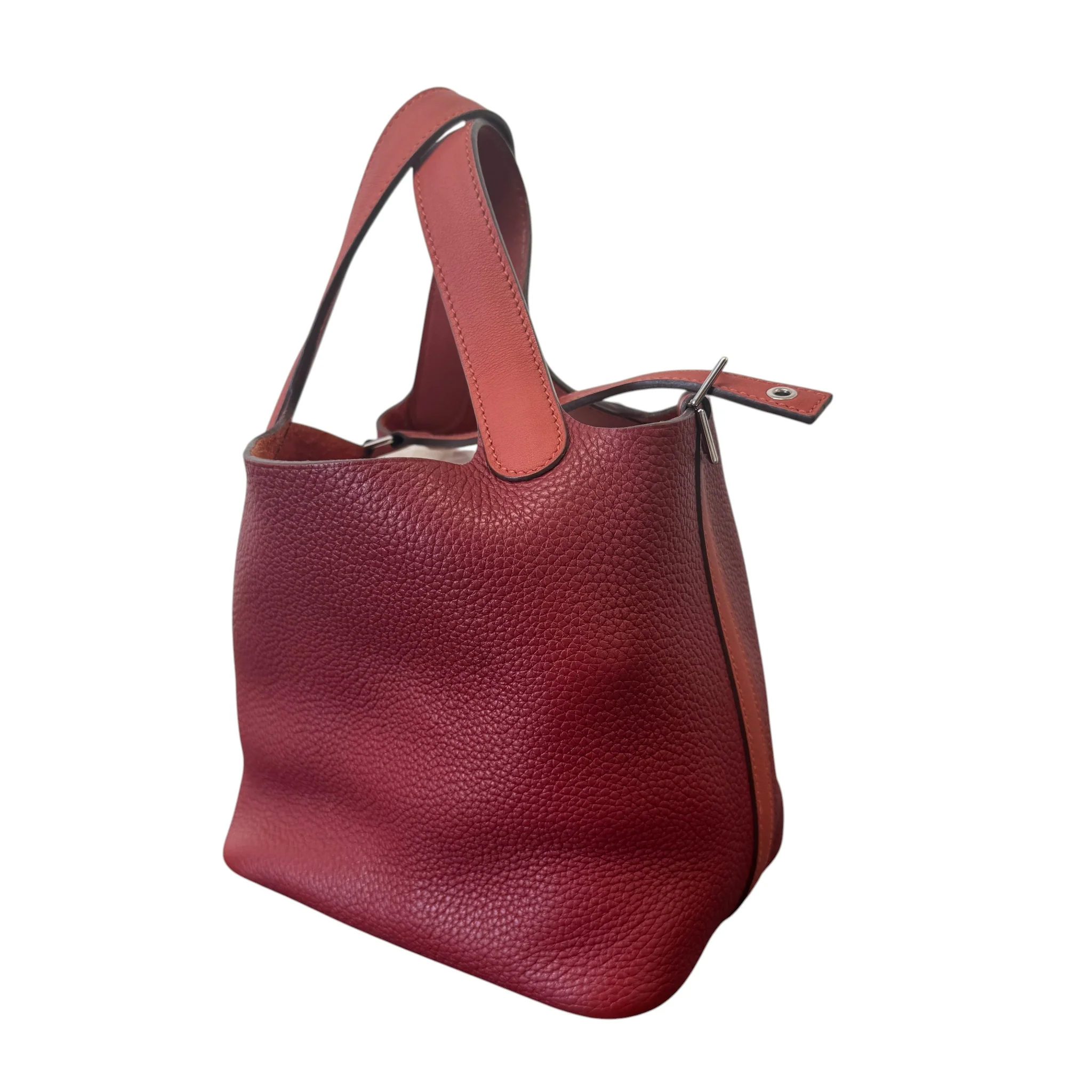 Women's Picotin 18 Togo Bag Burgundy - Image 3