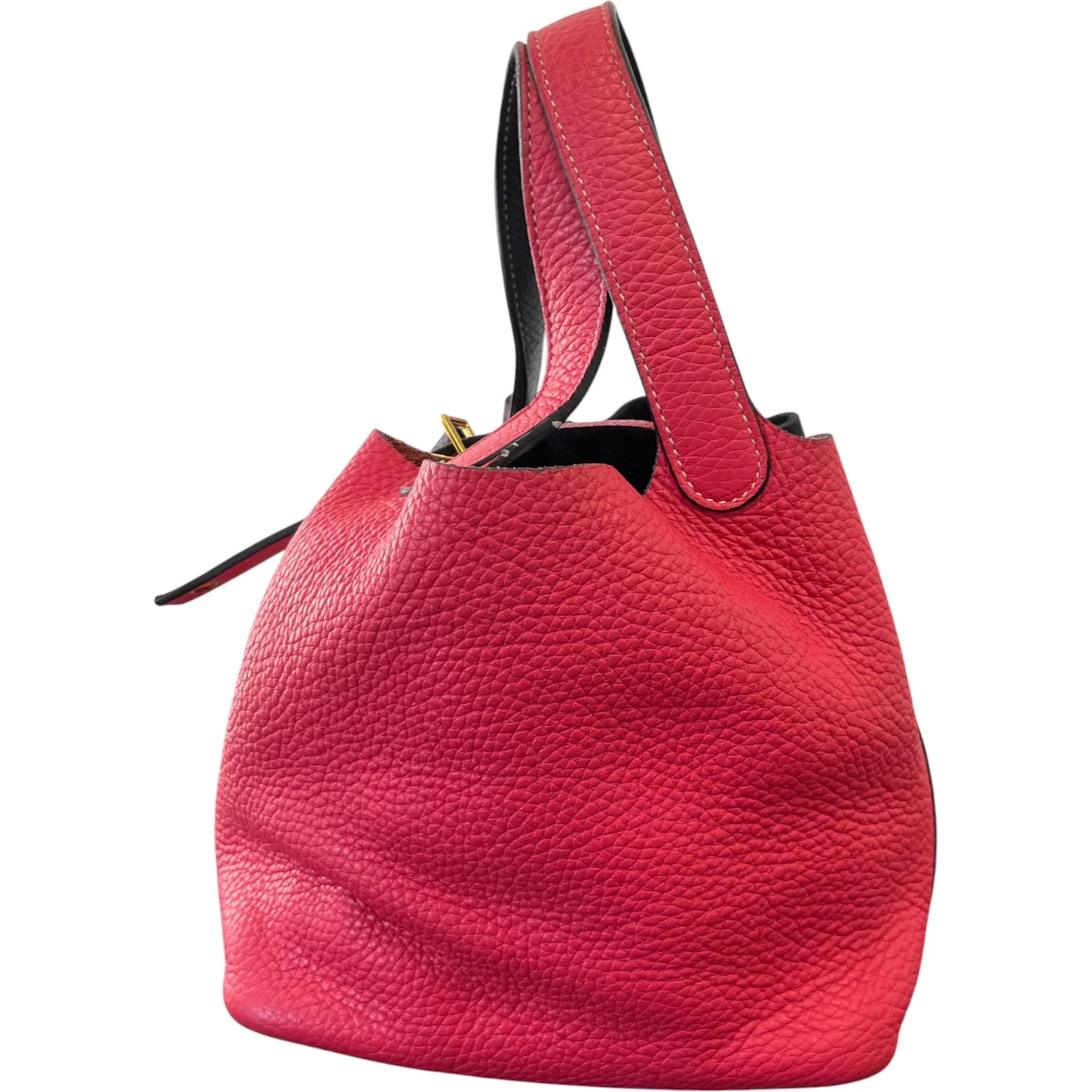 Women's Picotin 18 Two Tone Togo Bag Pink - Image 6