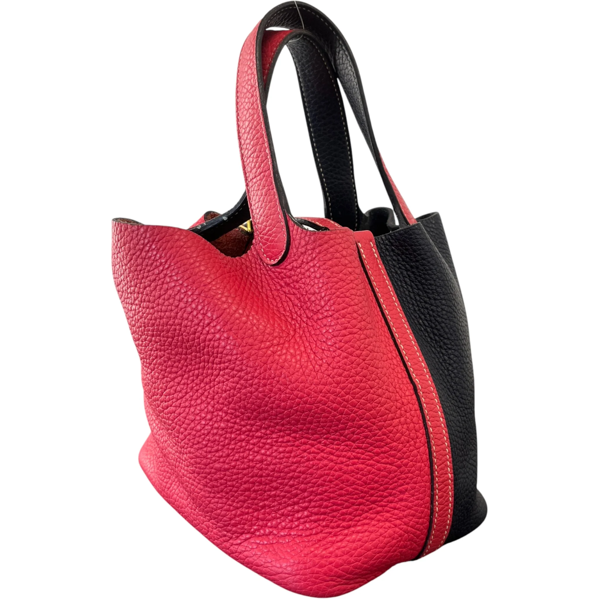 Women's Picotin 18 Two Tone Togo Bag Pink - Image 8
