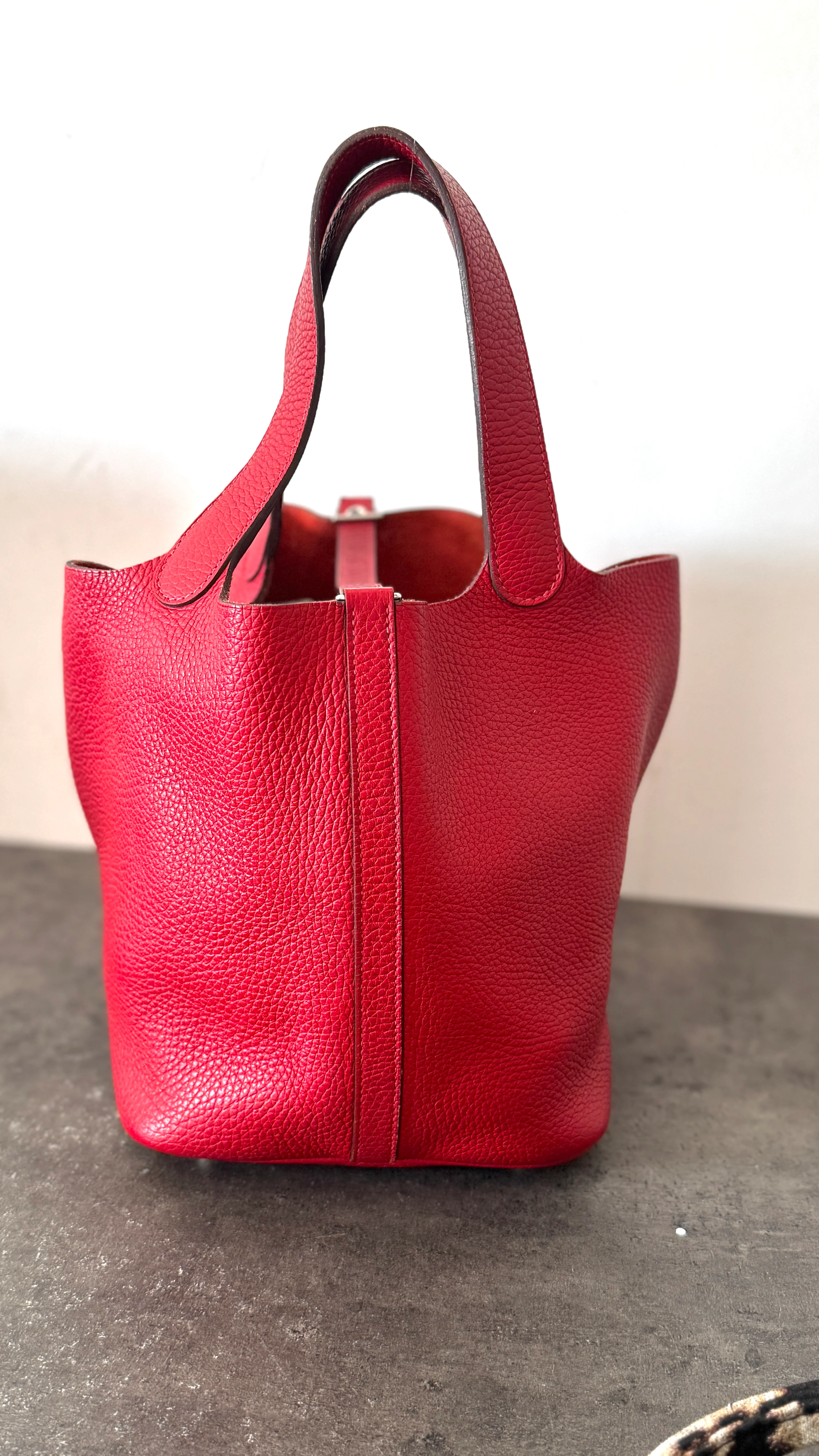 Women's Picotin 22 Clemence Bag Red - Image 15