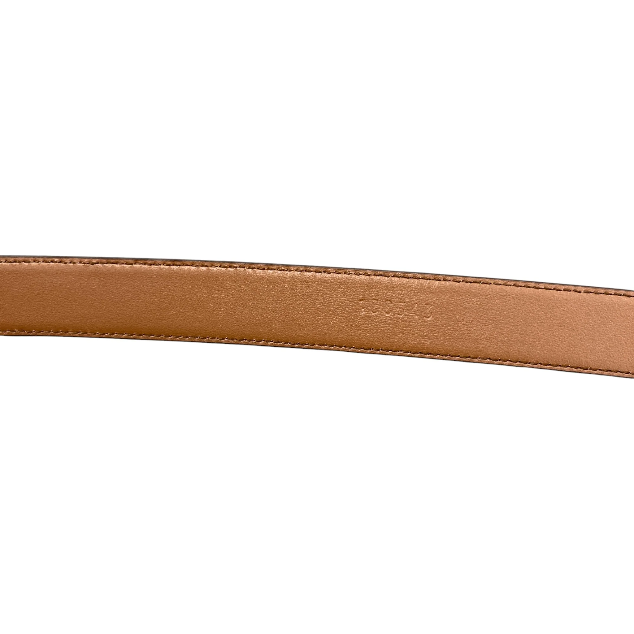 Women's Plaque Logo Belt Brown Size 75CM / UK 6 - Image 7