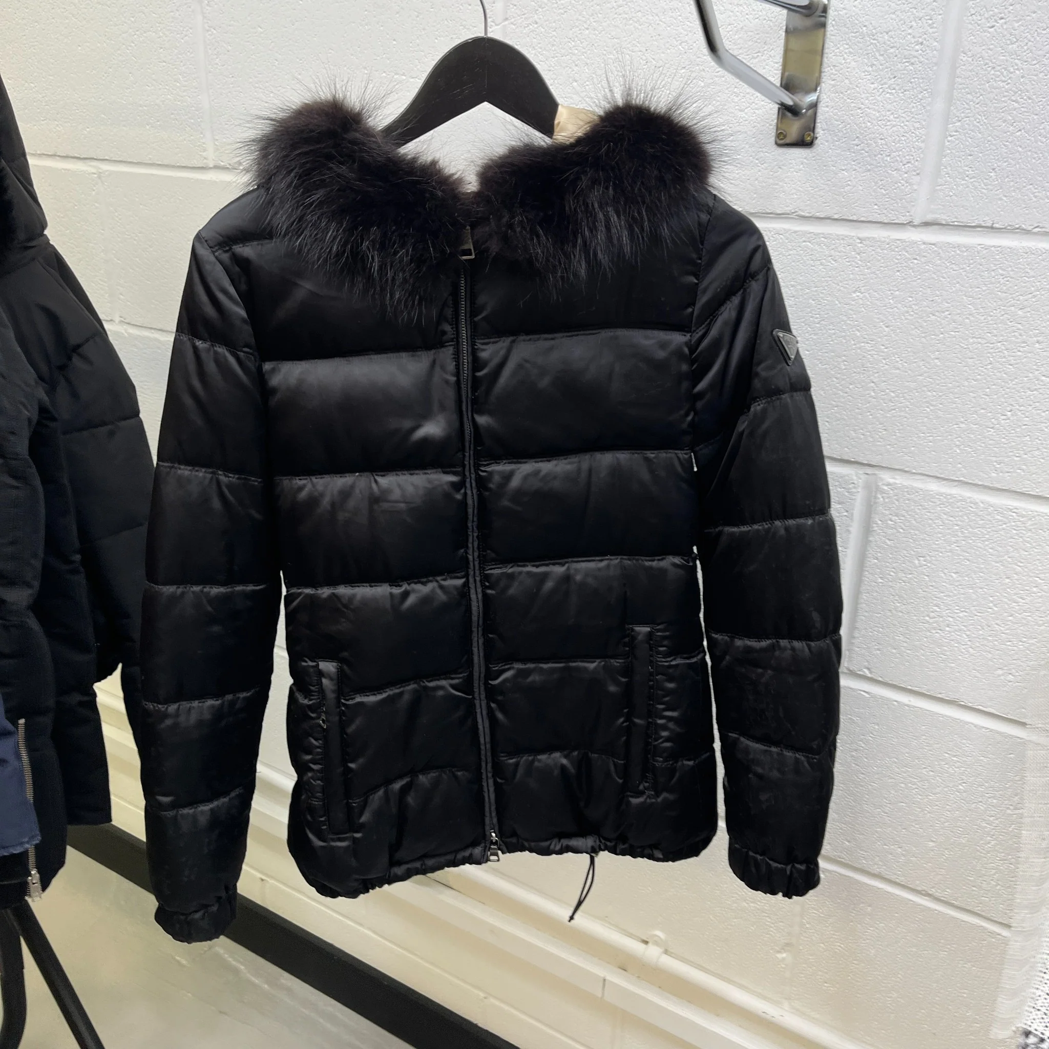 Women's Plaque Logo Down Jacket Black Size IT 42 / UK 10 - Image 7