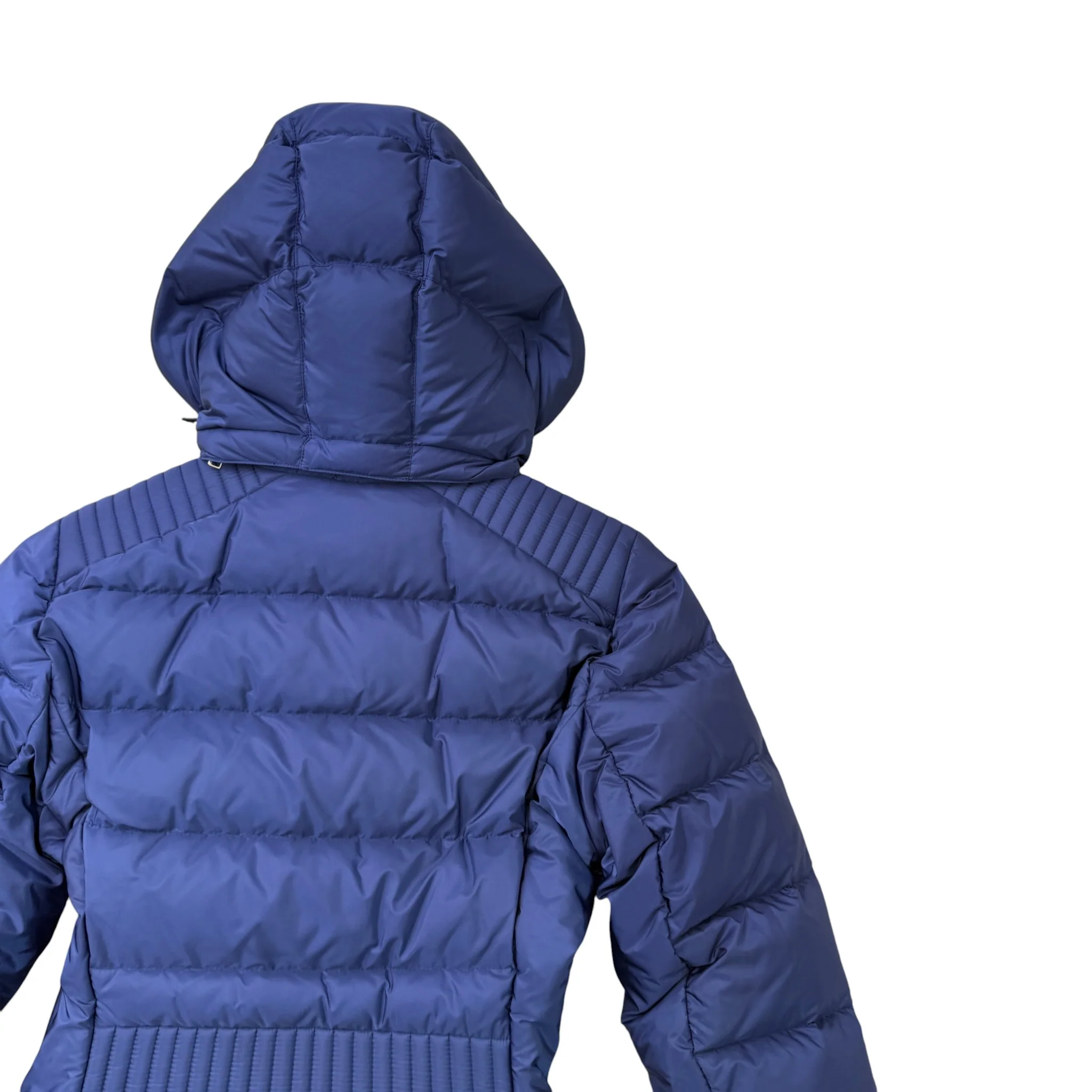 Women's Plaque Logo Down Jacket Blue Size 44 / UK 12 - Image 4