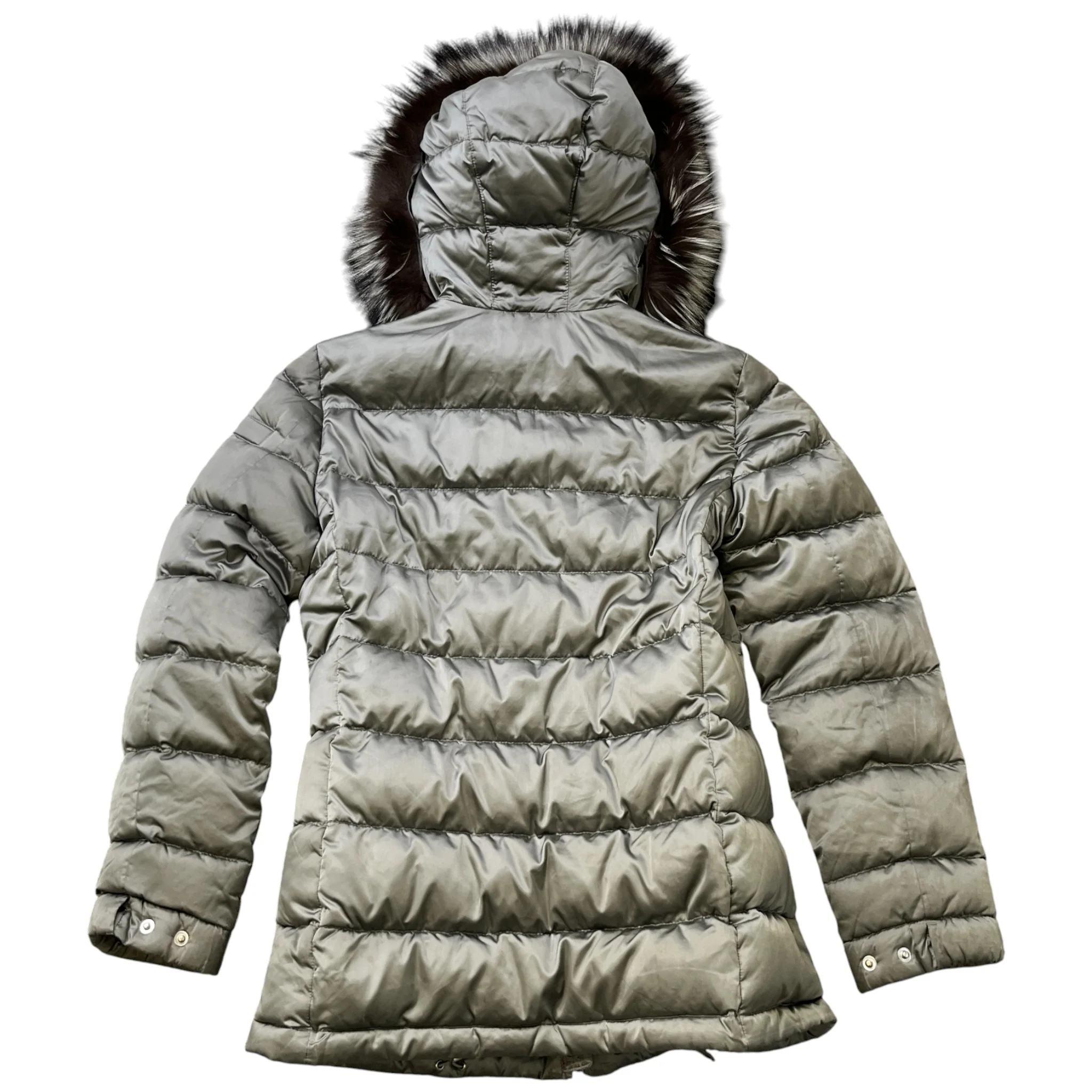 Women's Plaque Logo Down Jacket Grey Size IT 40 / UK 8 - Image 2
