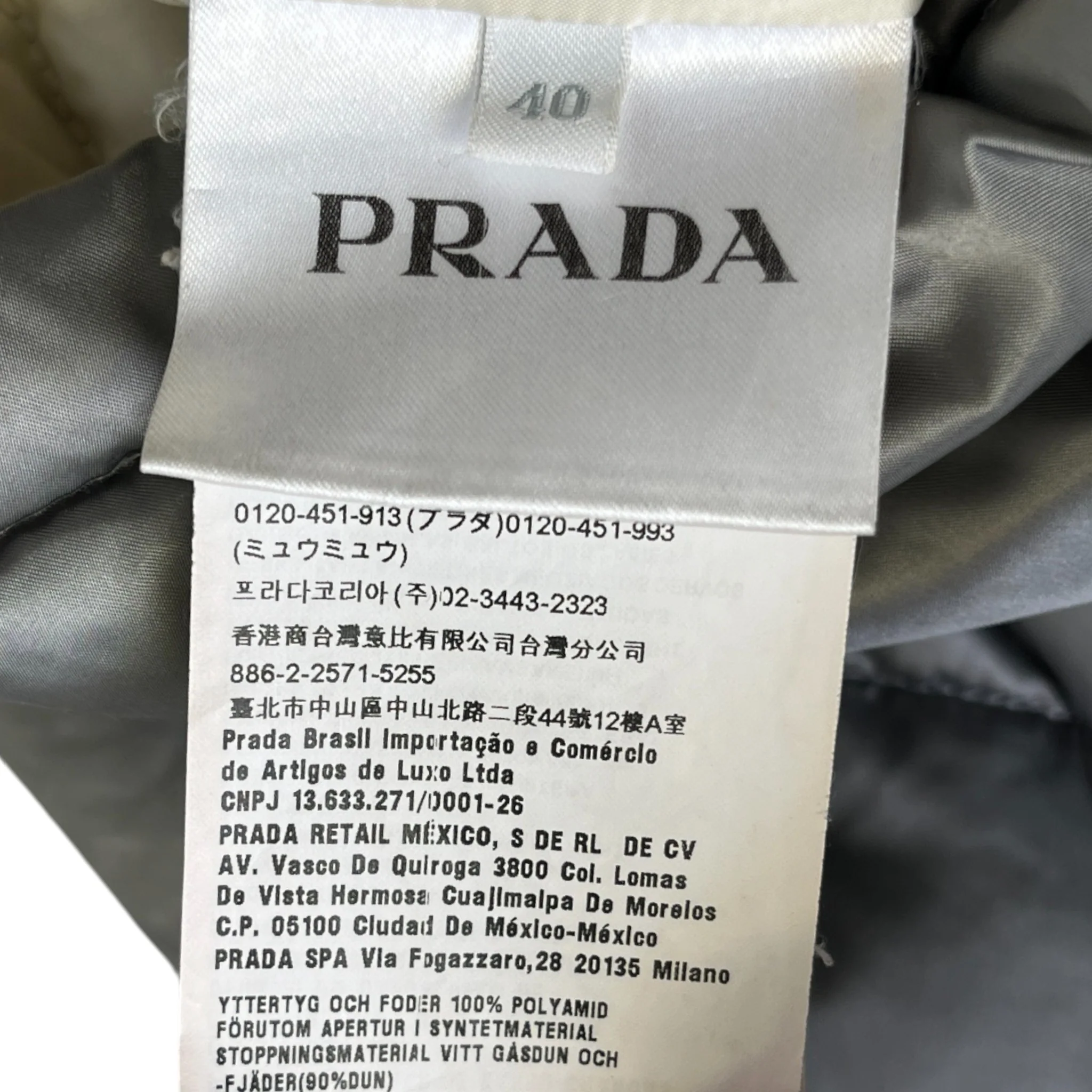 Women's Plaque Logo Down Jacket Grey Size IT 40 / UK 8 - Image 6