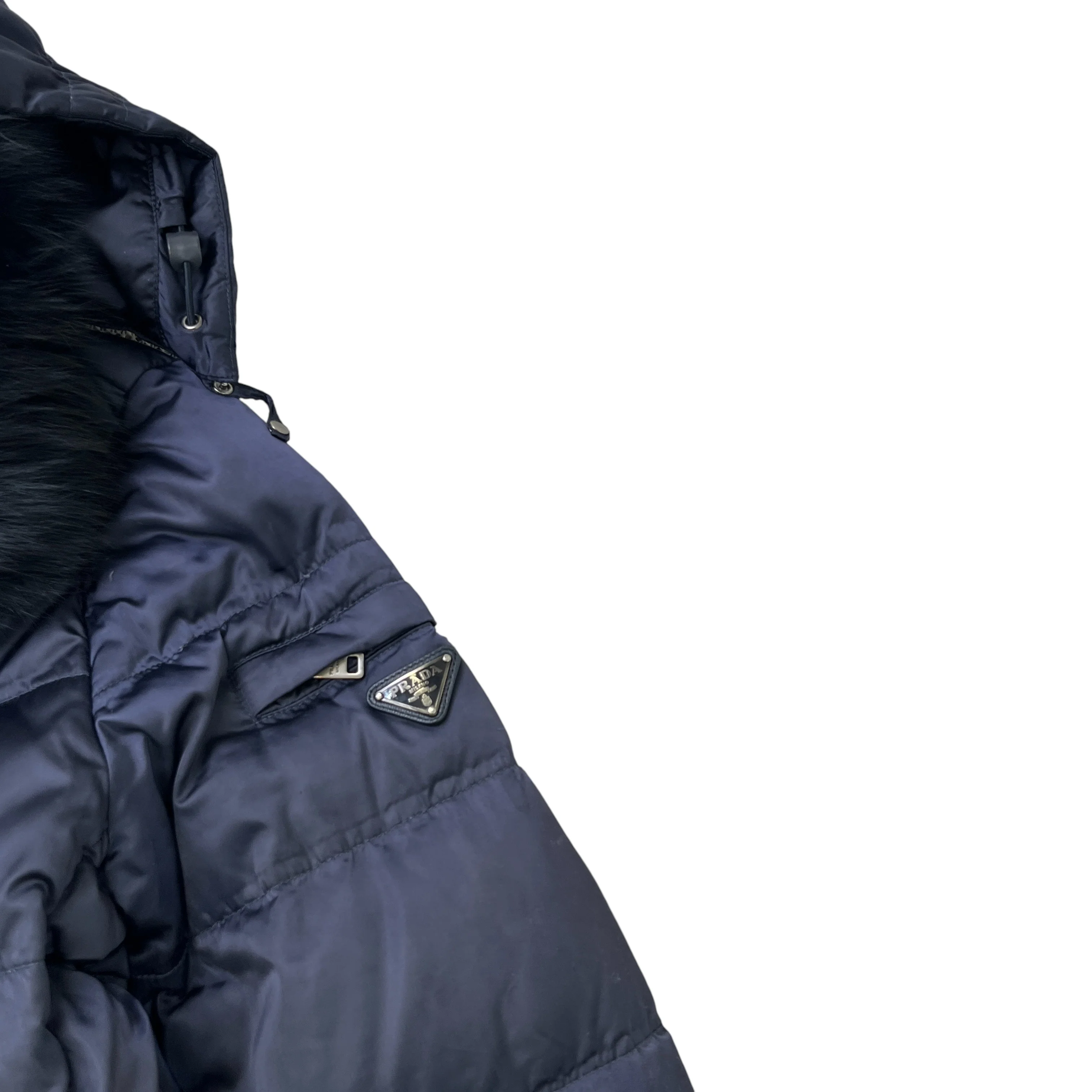 Women's Plaque Logo Down Jacket Navy Size IT 42 / UK 10 - Image 5