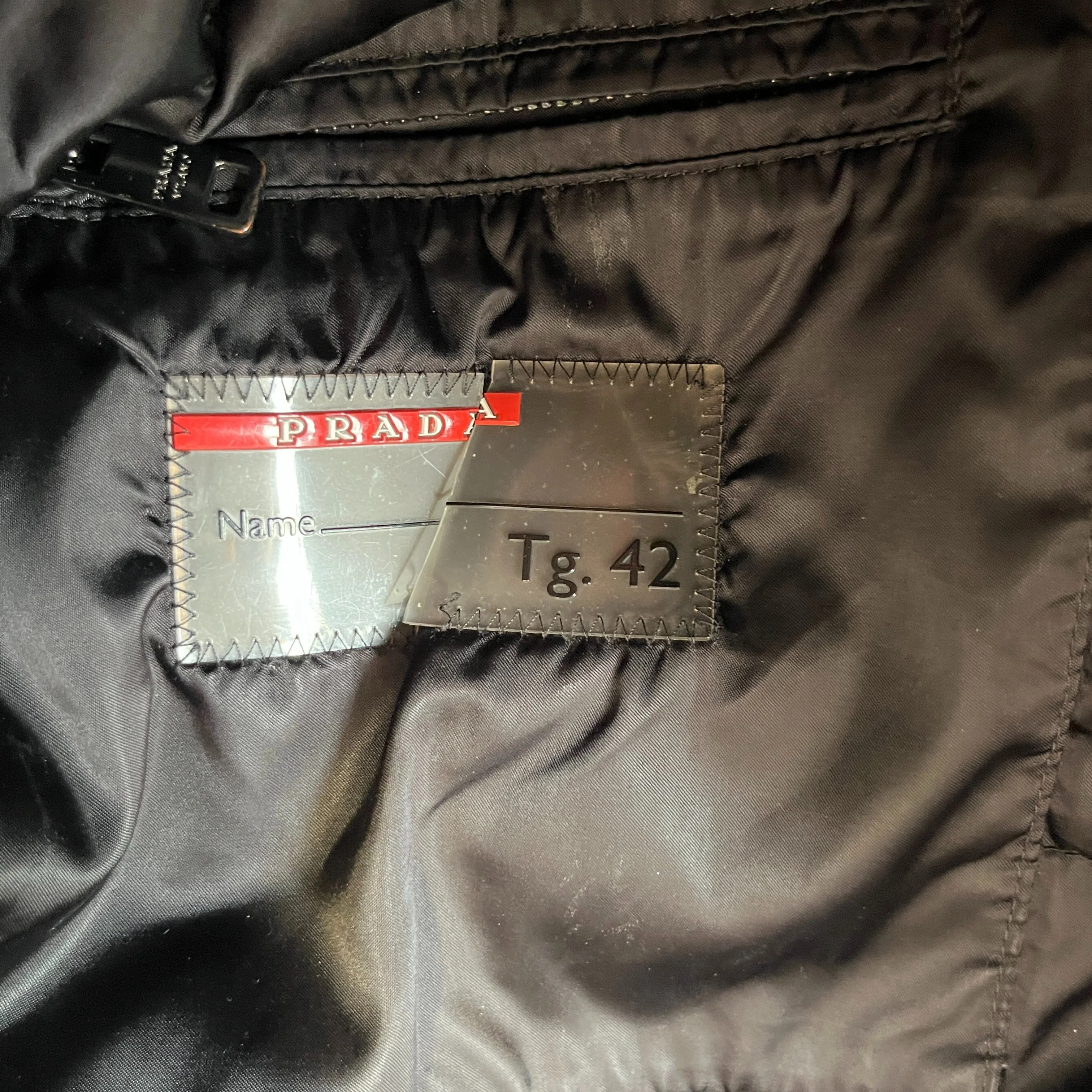 Women's Plaque Logo Down Jacket Navy Size IT 42 / UK 10 - Image 6