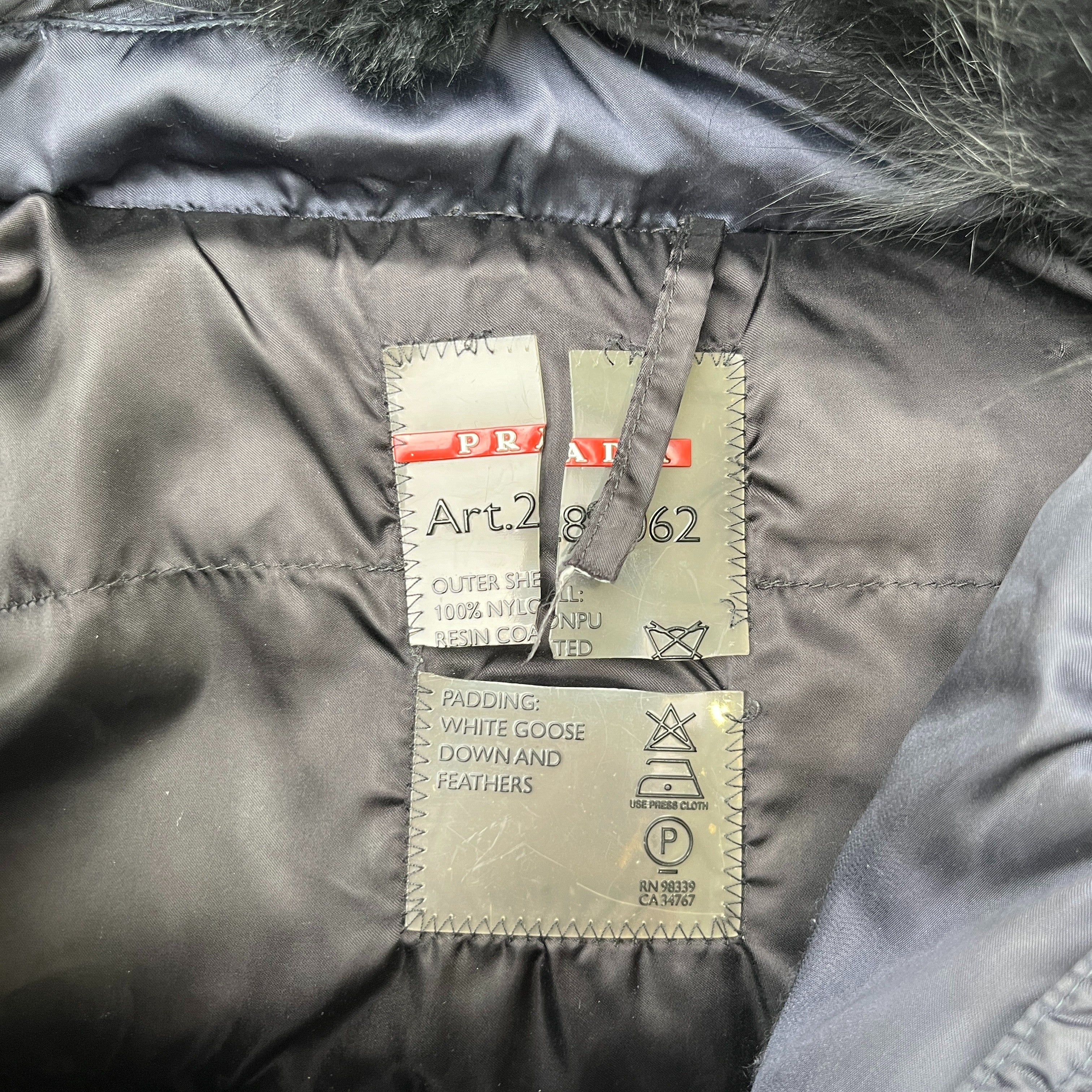 Women's Plaque Logo Down Jacket Navy Size IT 42 / UK 10 - Image 8
