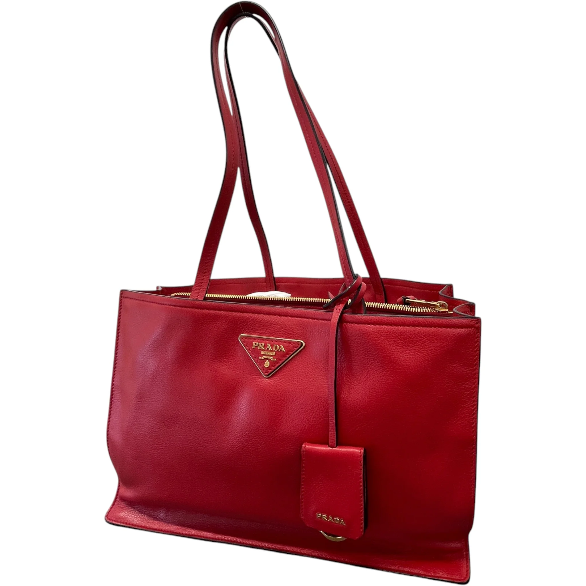 Women's Plaque Logo Handbag Red - Image 4