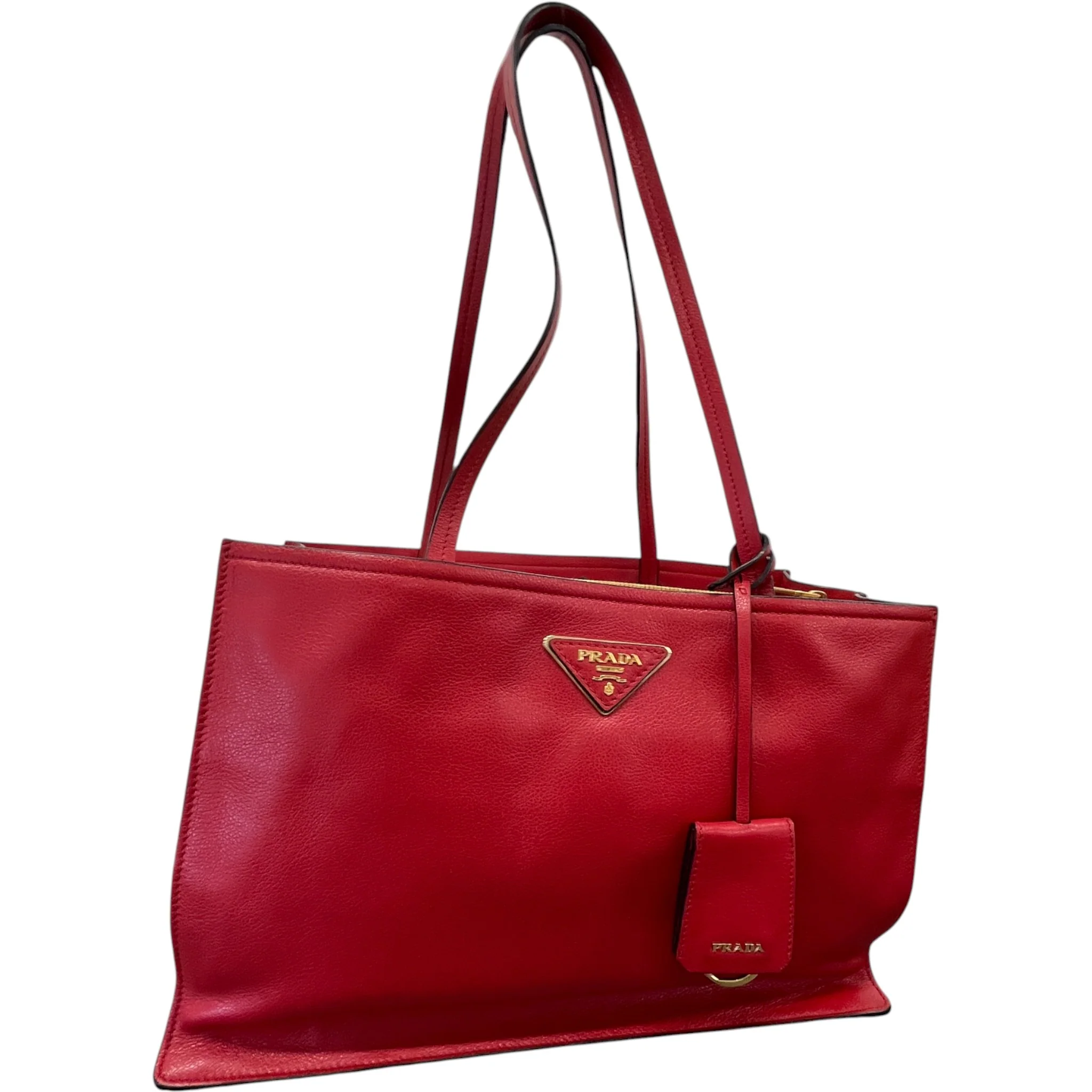 Women's Plaque Logo Handbag Red - Image 5