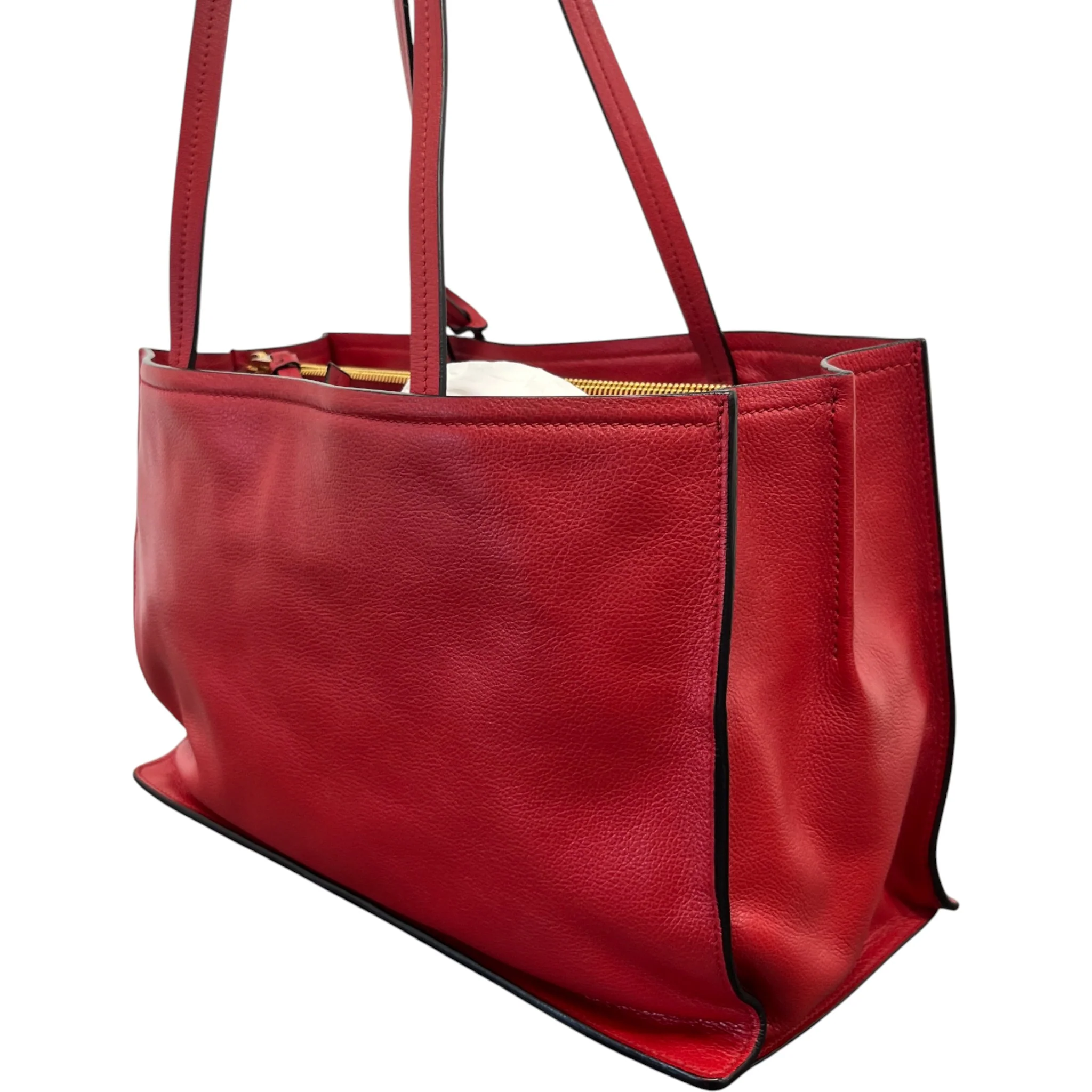 Women's Plaque Logo Handbag Red - Image 8