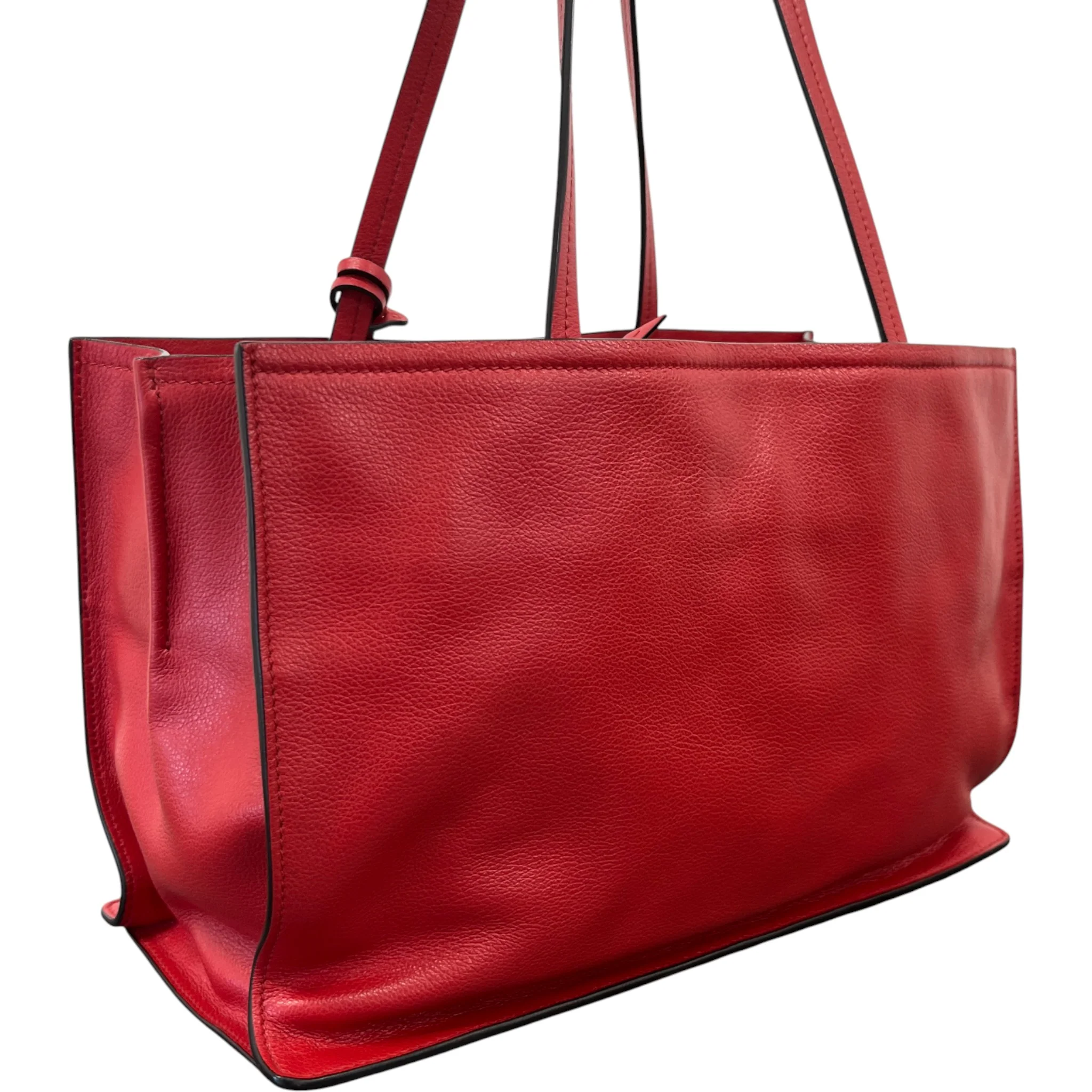 Women's Plaque Logo Handbag Red - Image 9
