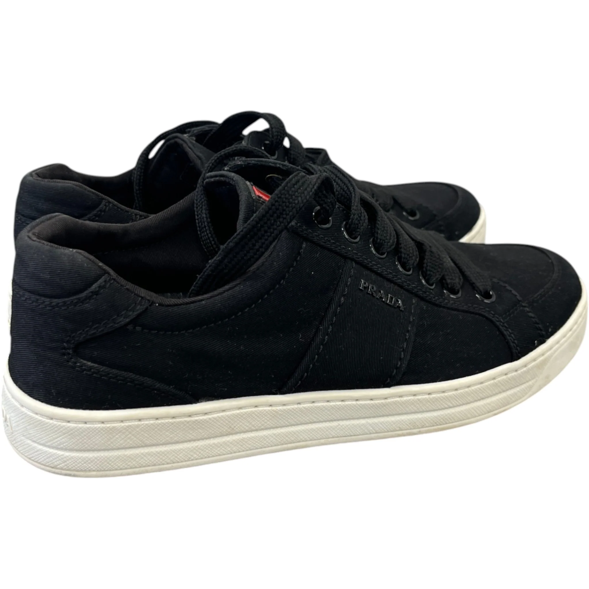 Women's Plaque Logo Low Trainers Black Size EU 37 / UK 4 - Image 8