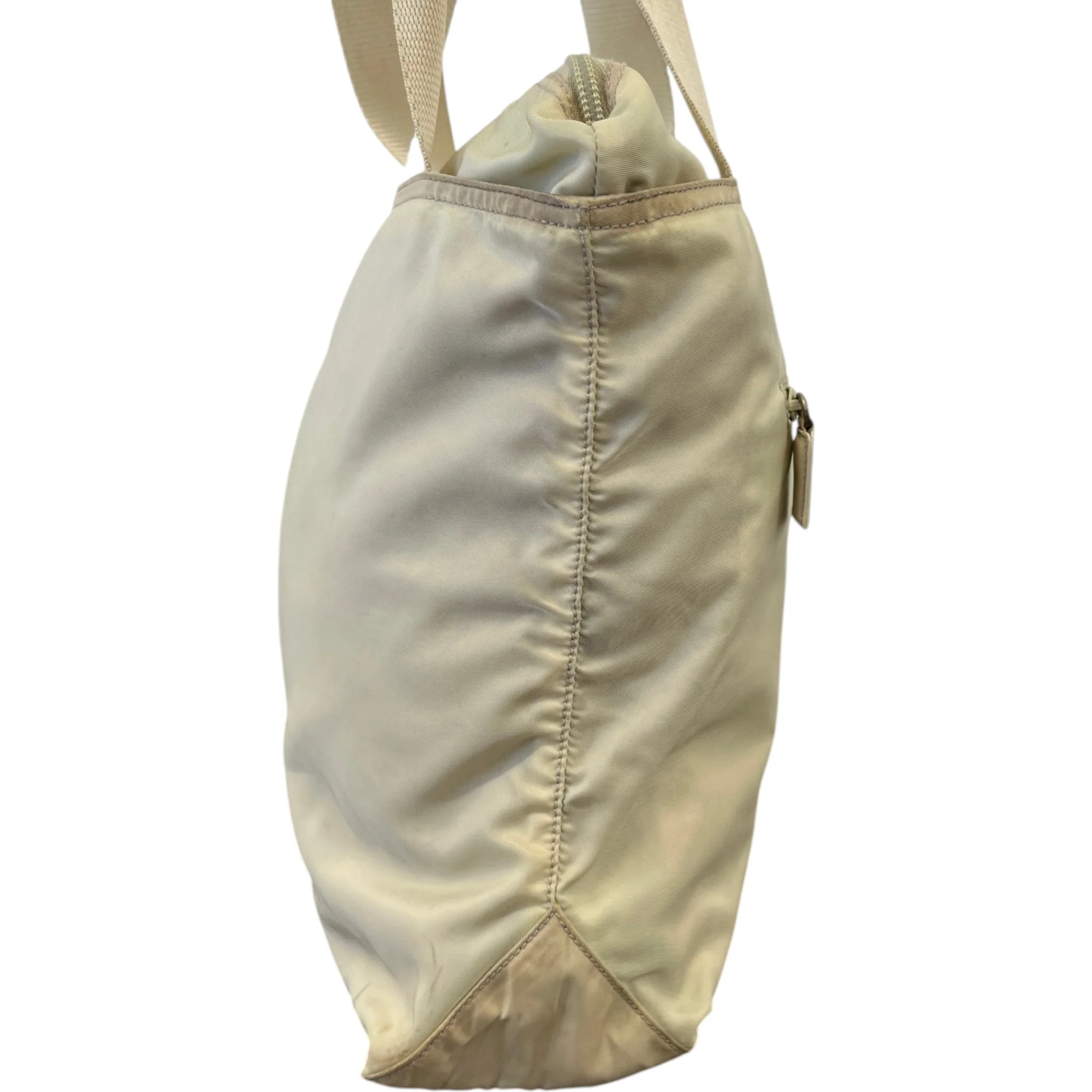 Women's Plaque Logo Messenger Bag Beige - Image 6