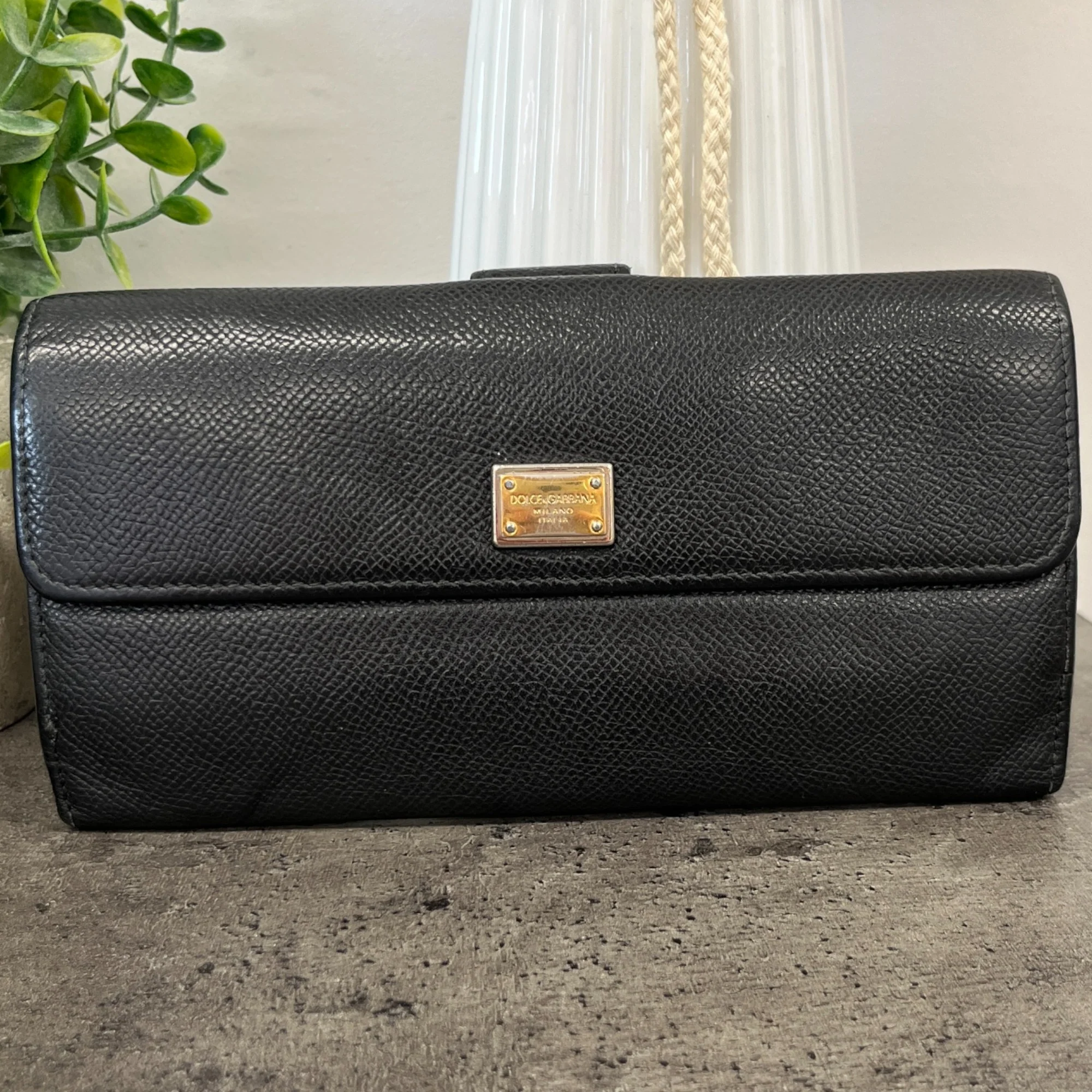 Women's Plaque Logo Purse Black - Image 10