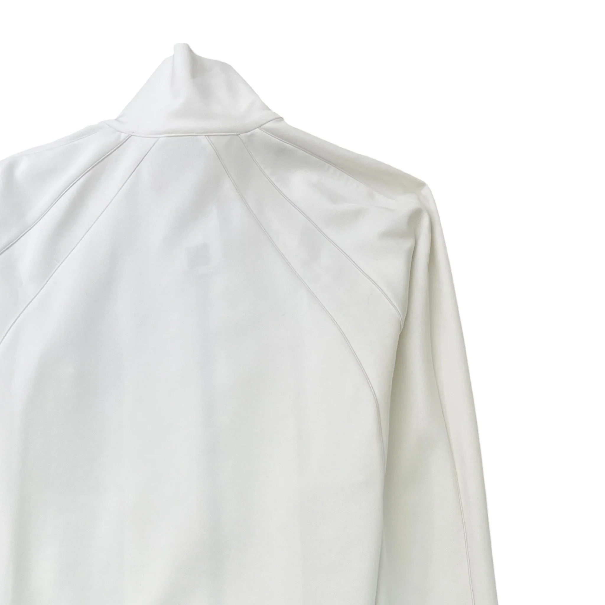Women's Plaque Logo Technical Cotton Track Jacket White Size L - Image 4