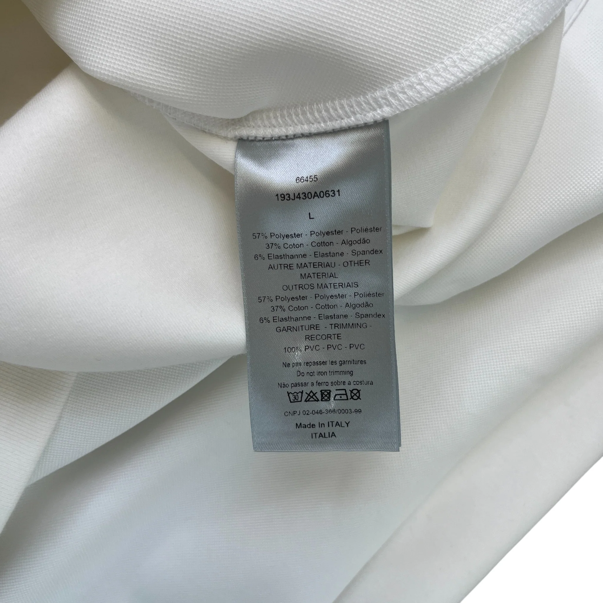 Women's Plaque Logo Technical Cotton Track Jacket White Size L - Image 8