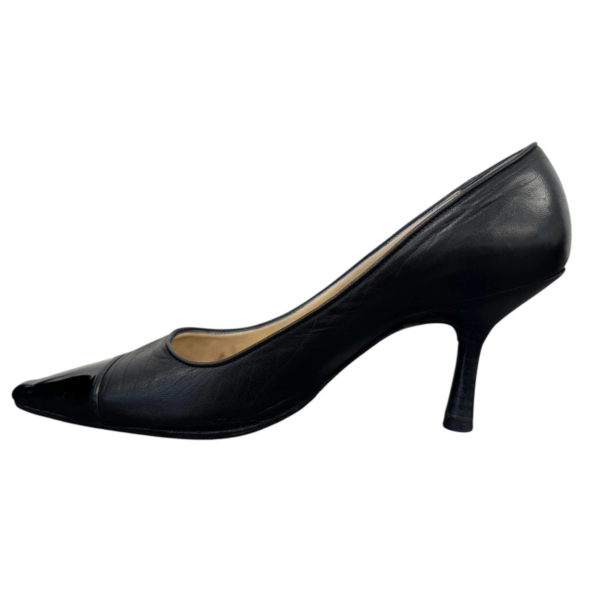 Women's Pointed Kitten Heels Black Size EU 37.5 / UK 4.5 - Image 2