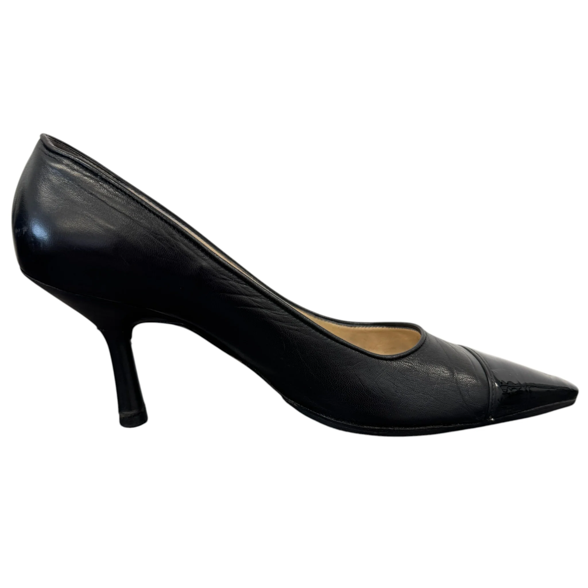 Women's Pointed Kitten Heels Black Size EU 37.5 / UK 4.5 - Image 5