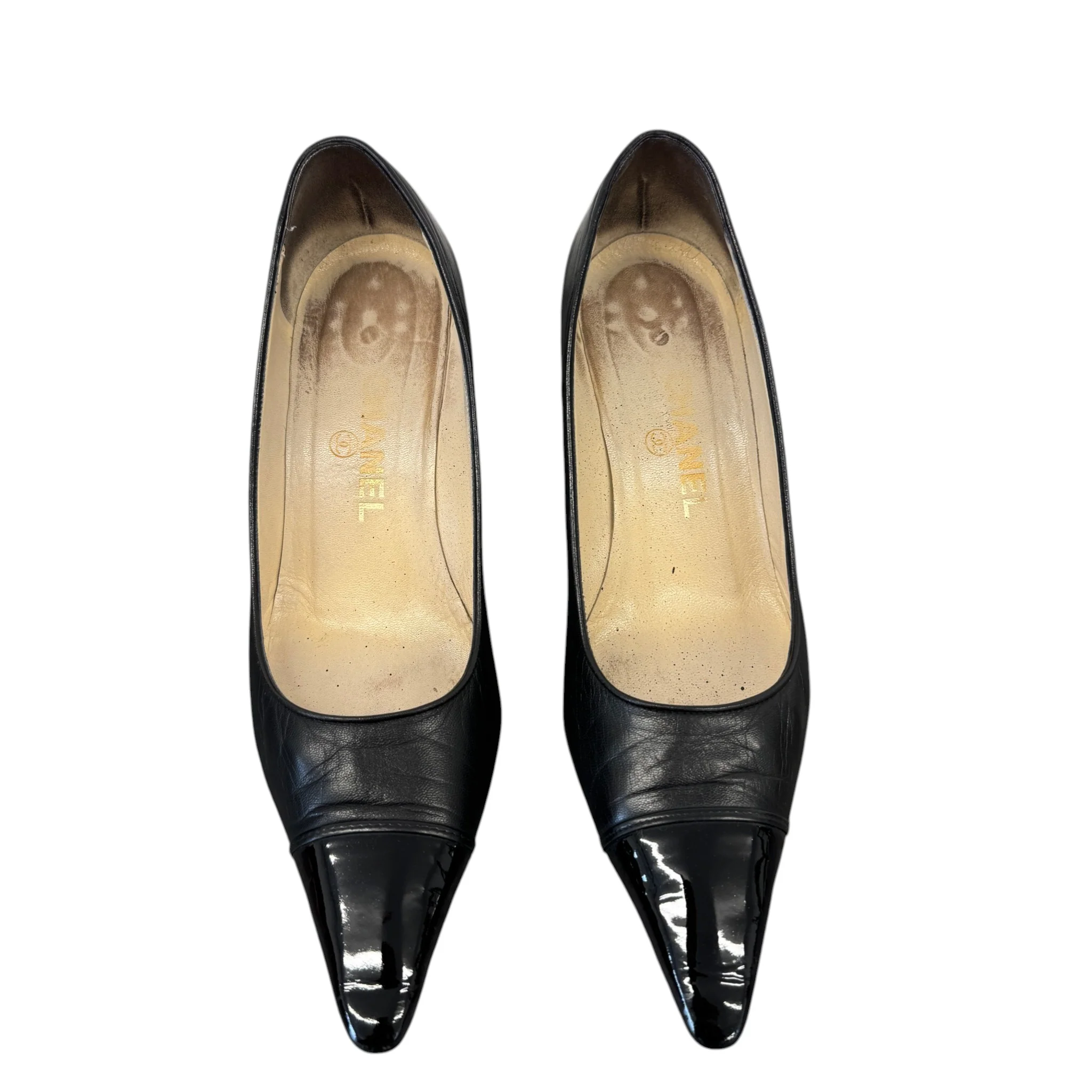 Women's Pointed Kitten Heels Black Size EU 37.5 / UK 4.5 - Image 6
