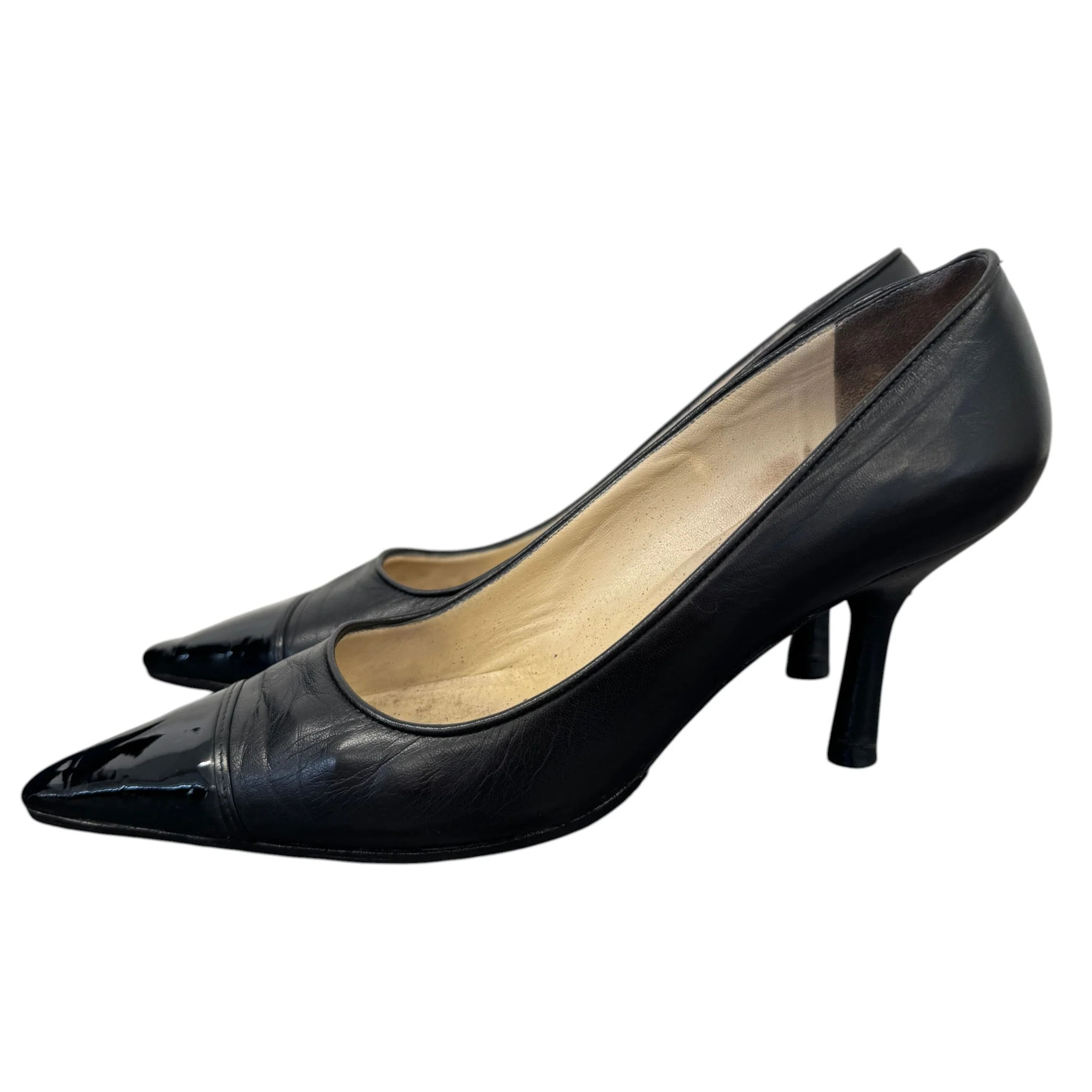 Women's Pointed Kitten Heels Black Size EU 37.5 / UK 4.5 - Image 7