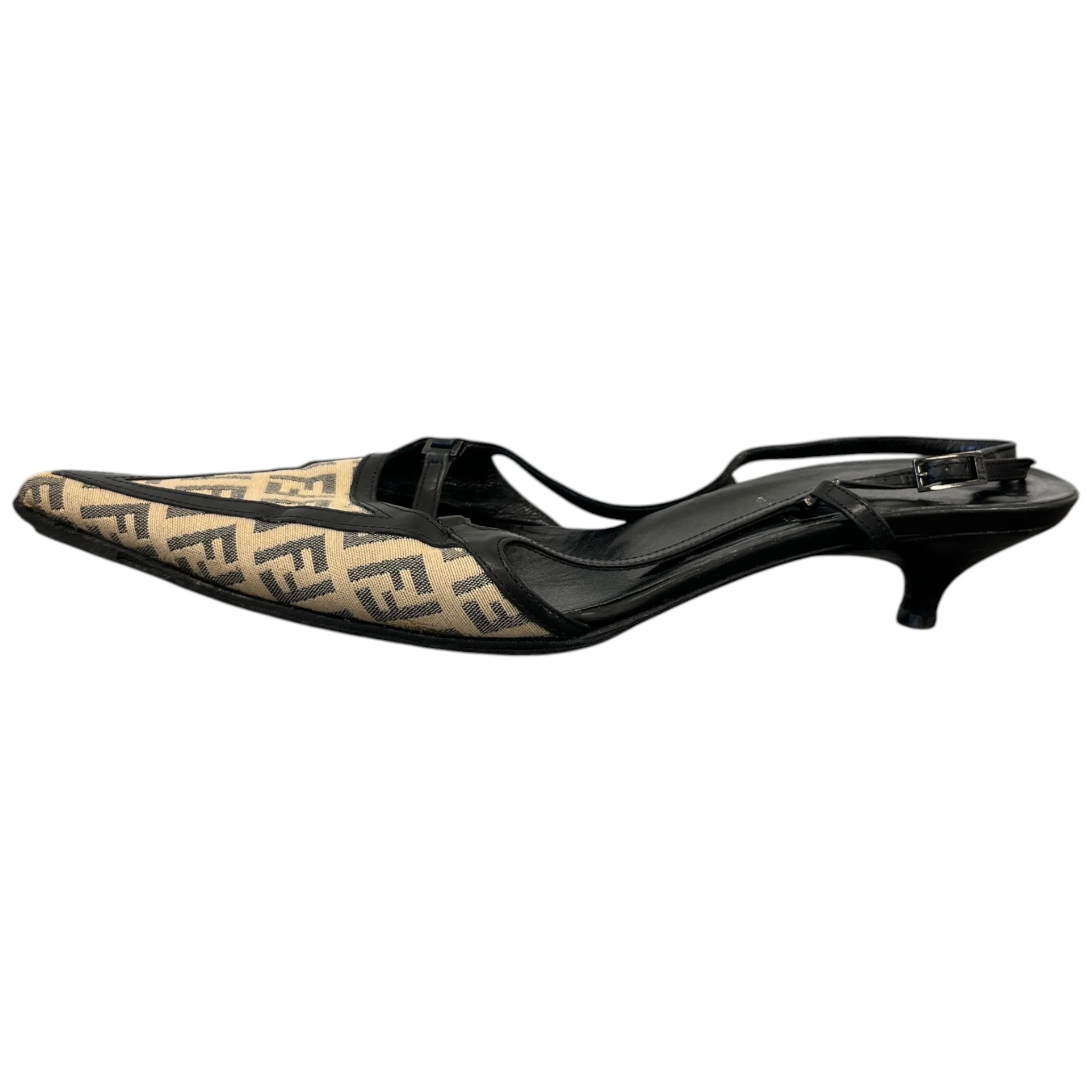 Women's Pointed Toe Ff Monogram Heels Black Size EU 37.5 / UK 4.5 - Image 5