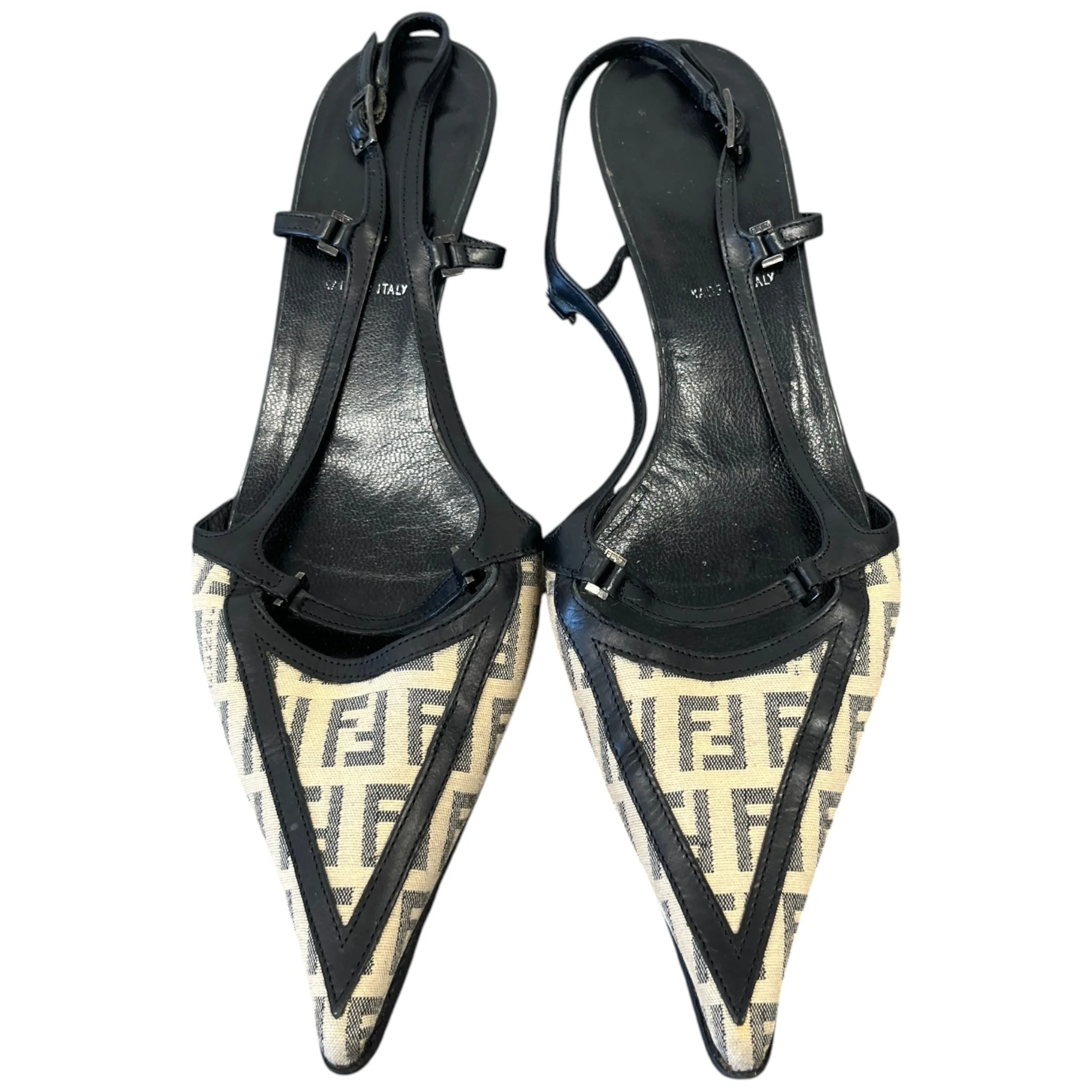 Women's Pointed Toe Ff Monogram Heels Black Size EU 37.5 / UK 4.5 - Image 6
