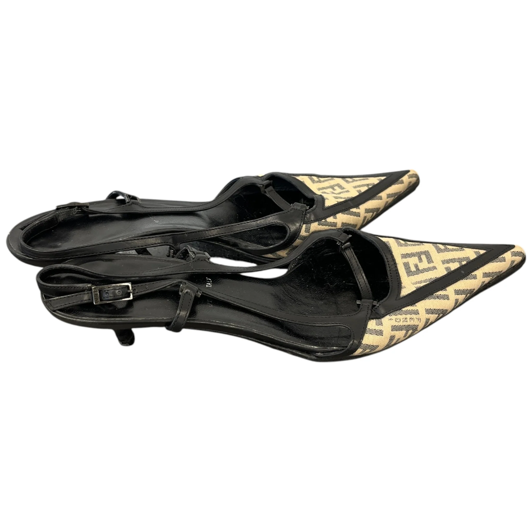 Women's Pointed Toe Ff Monogram Heels Black Size EU 37.5 / UK 4.5 - Image 8