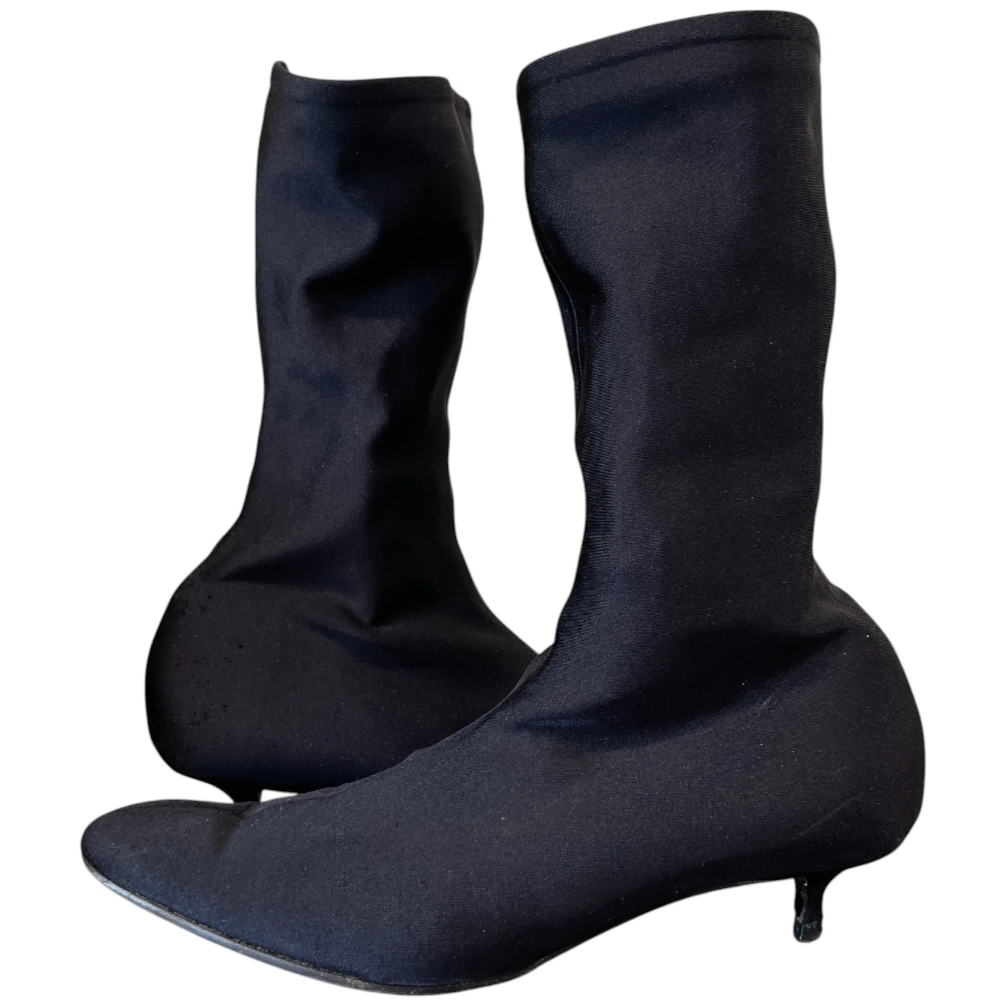 Women's Pointed Toe Kitten Heels Black Size EU 37 / UK 4 - Image 3