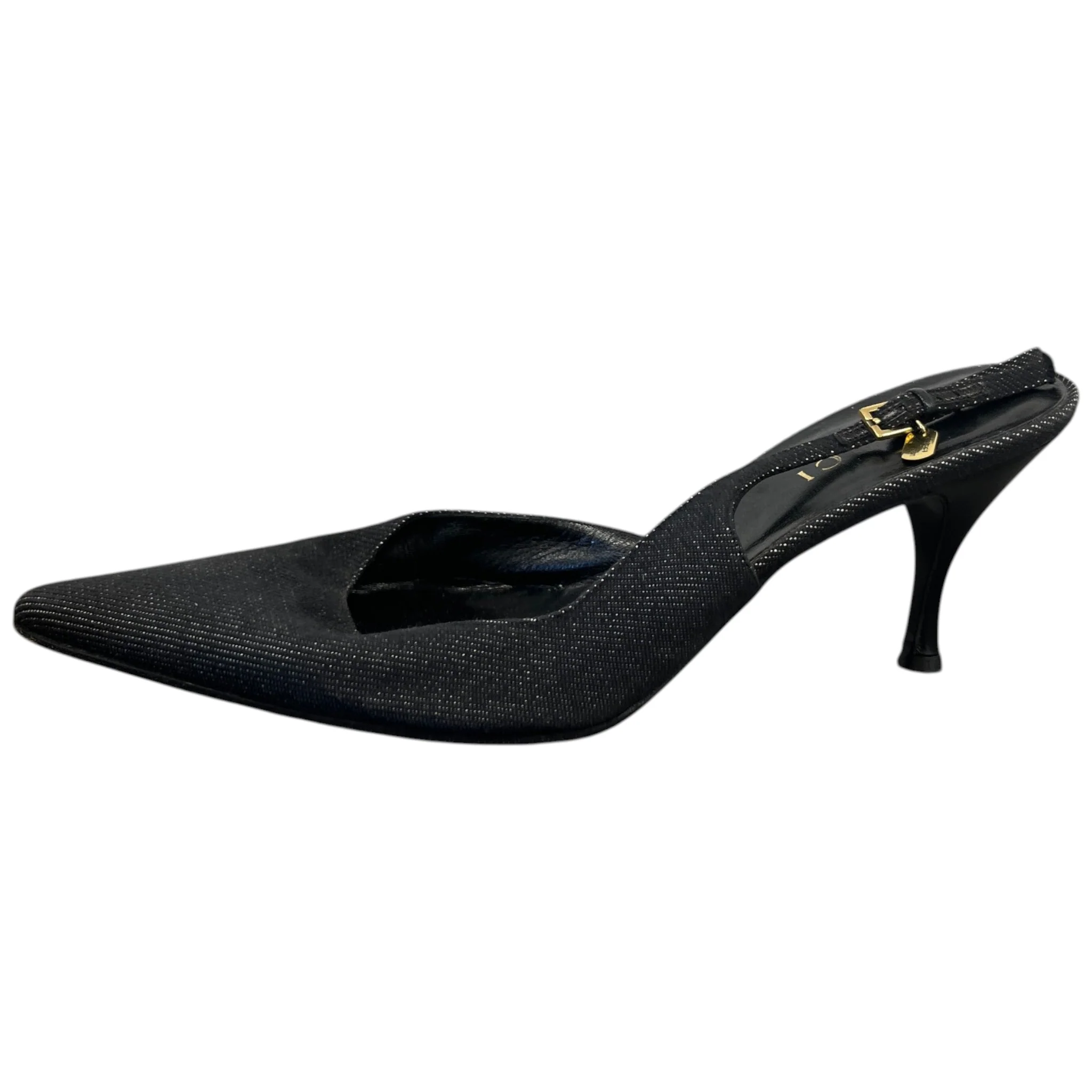 Women's Pointed Toe Slingbacks Heels Black Size EU 38.5 / UK 5.5 - Image 5