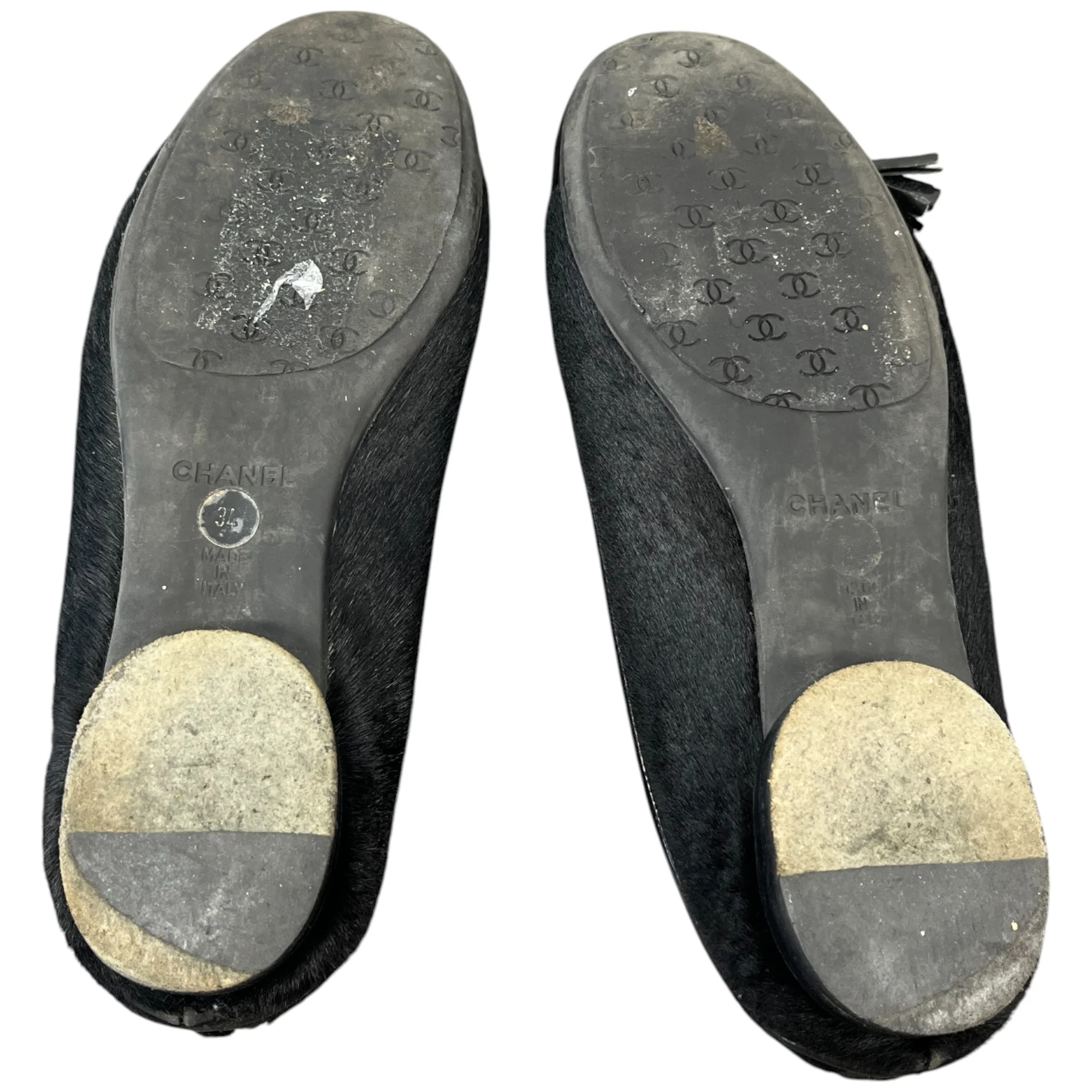 Women's Pony Hair Cc Logo Mules Black Size EU 34 / UK 1 - Image 11