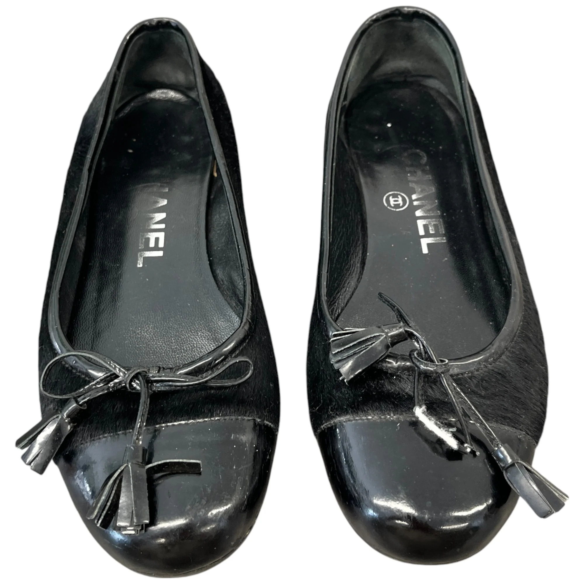 Women's Pony Hair Cc Logo Mules Black Size EU 34 / UK 1 - Image 6