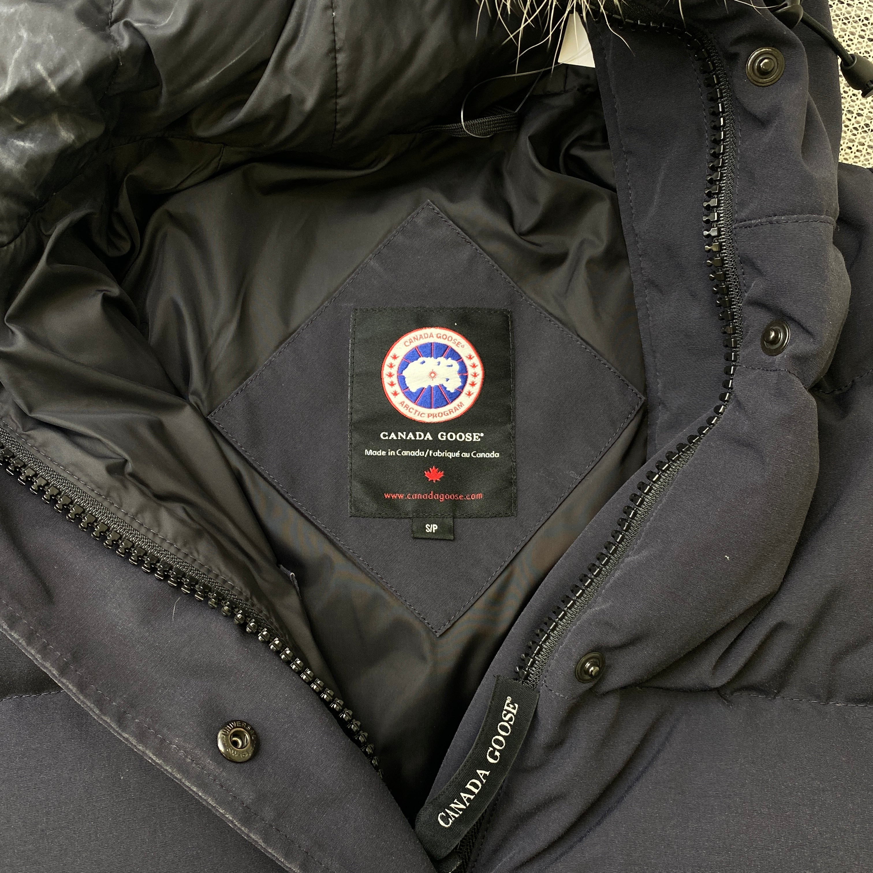 Women's Portland Parka Down Jacket Navy Size S - Image 8