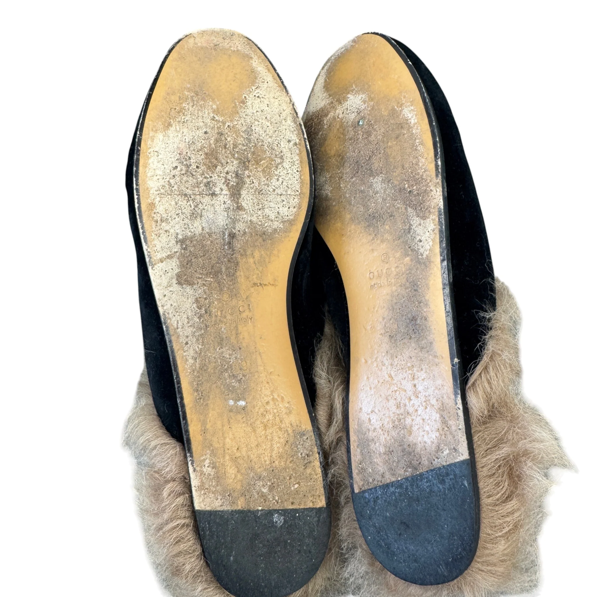 Women's Princetown Fur Loafers Black Size EU 39 / UK 6 - Image 10
