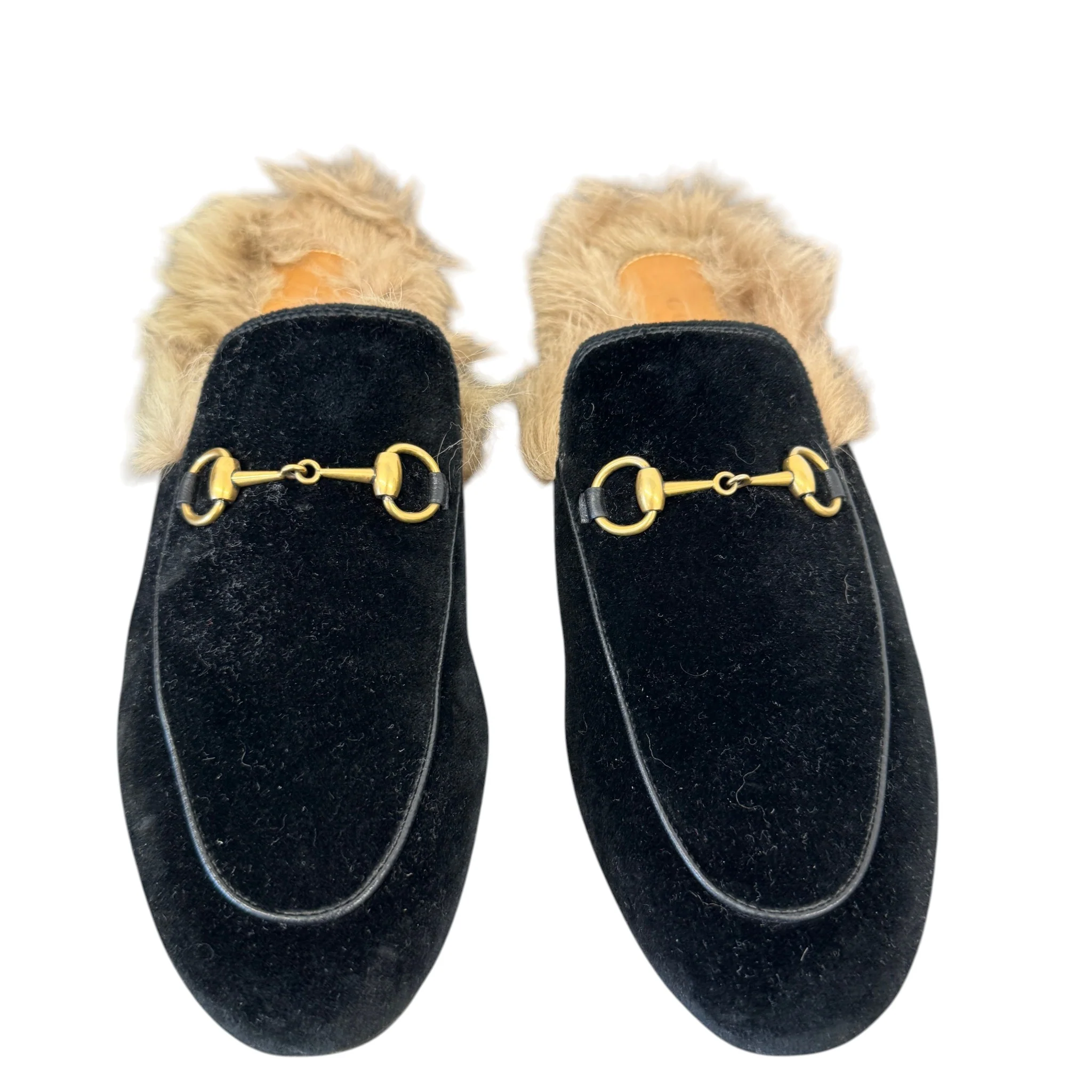 Women's Princetown Fur Loafers Black Size EU 39 / UK 6 - Image 6