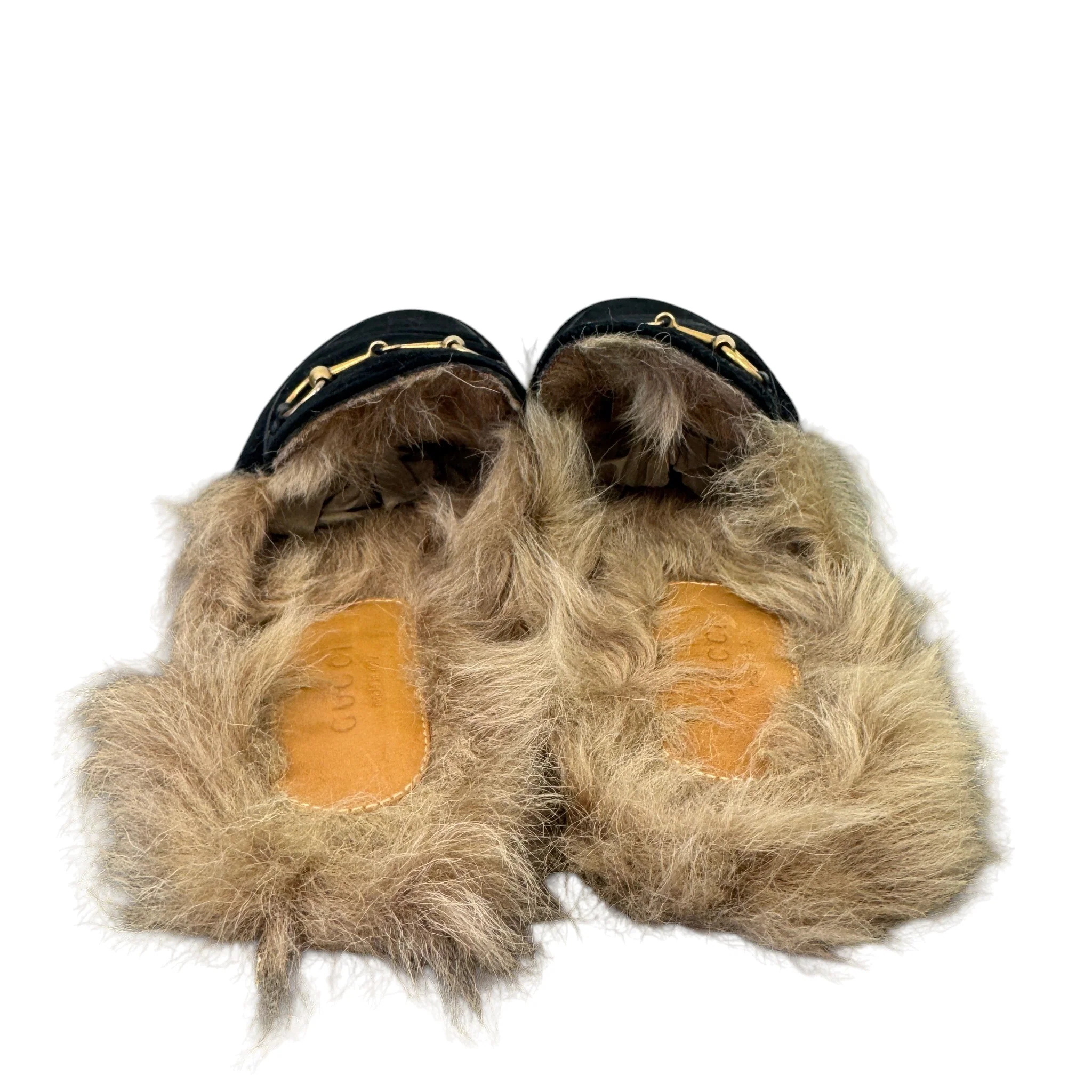 Women's Princetown Fur Loafers Black Size EU 39 / UK 6 - Image 9
