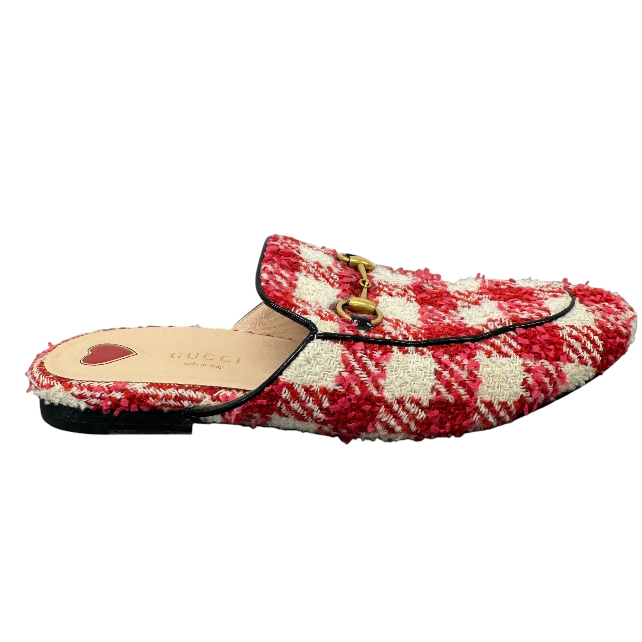 Women's Princetown Tweed Low Trainers Red Size EU 38.5 / UK 5.5