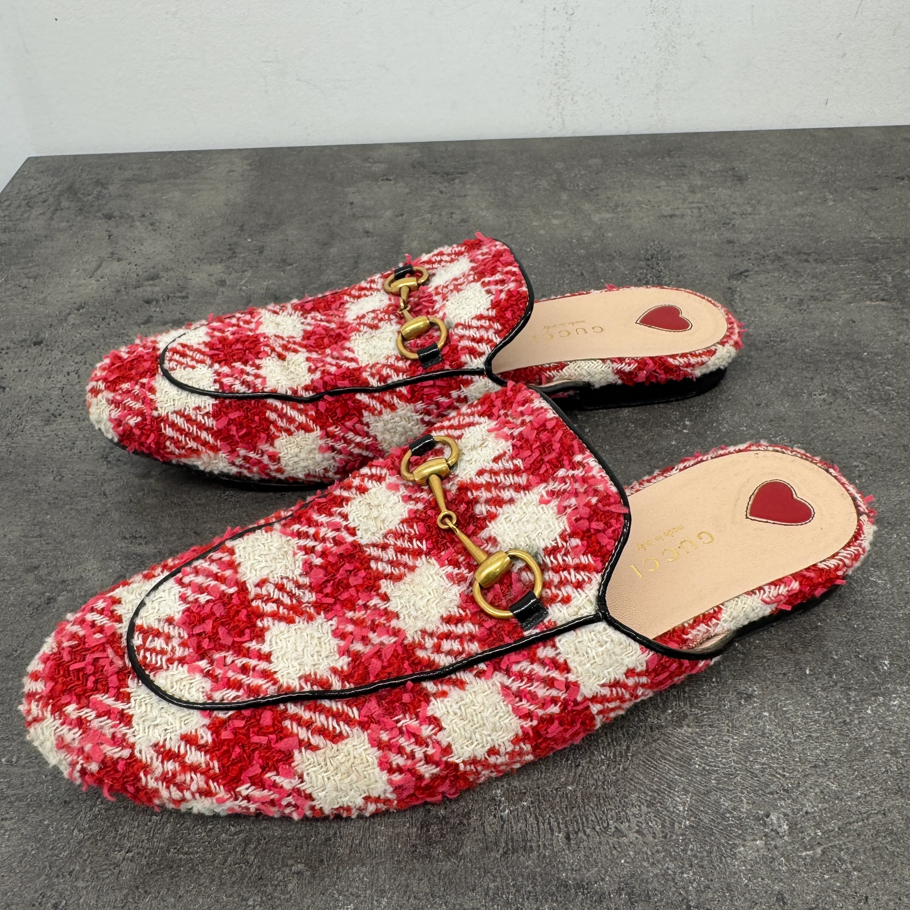 Women's Princetown Tweed Low Trainers Red Size EU 38.5 / UK 5.5 - Image 10