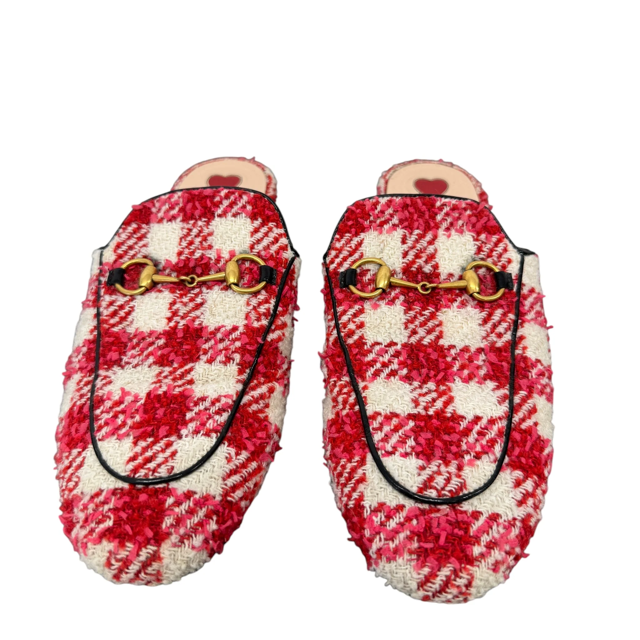 Women's Princetown Tweed Low Trainers Red Size EU 38.5 / UK 5.5 - Image 6