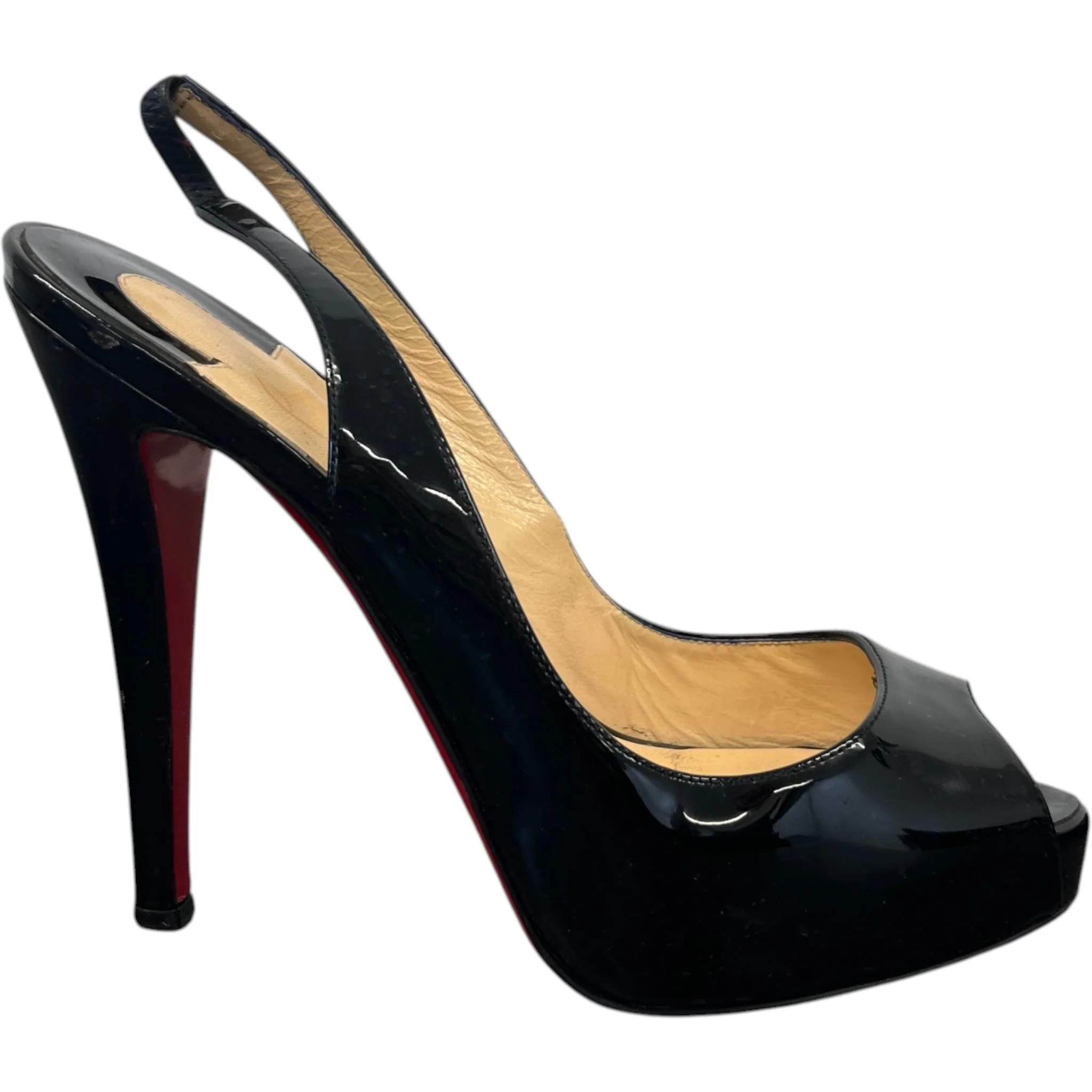 Women's Private Number Peep Toe Heels Black Size EU 36 / UK 3