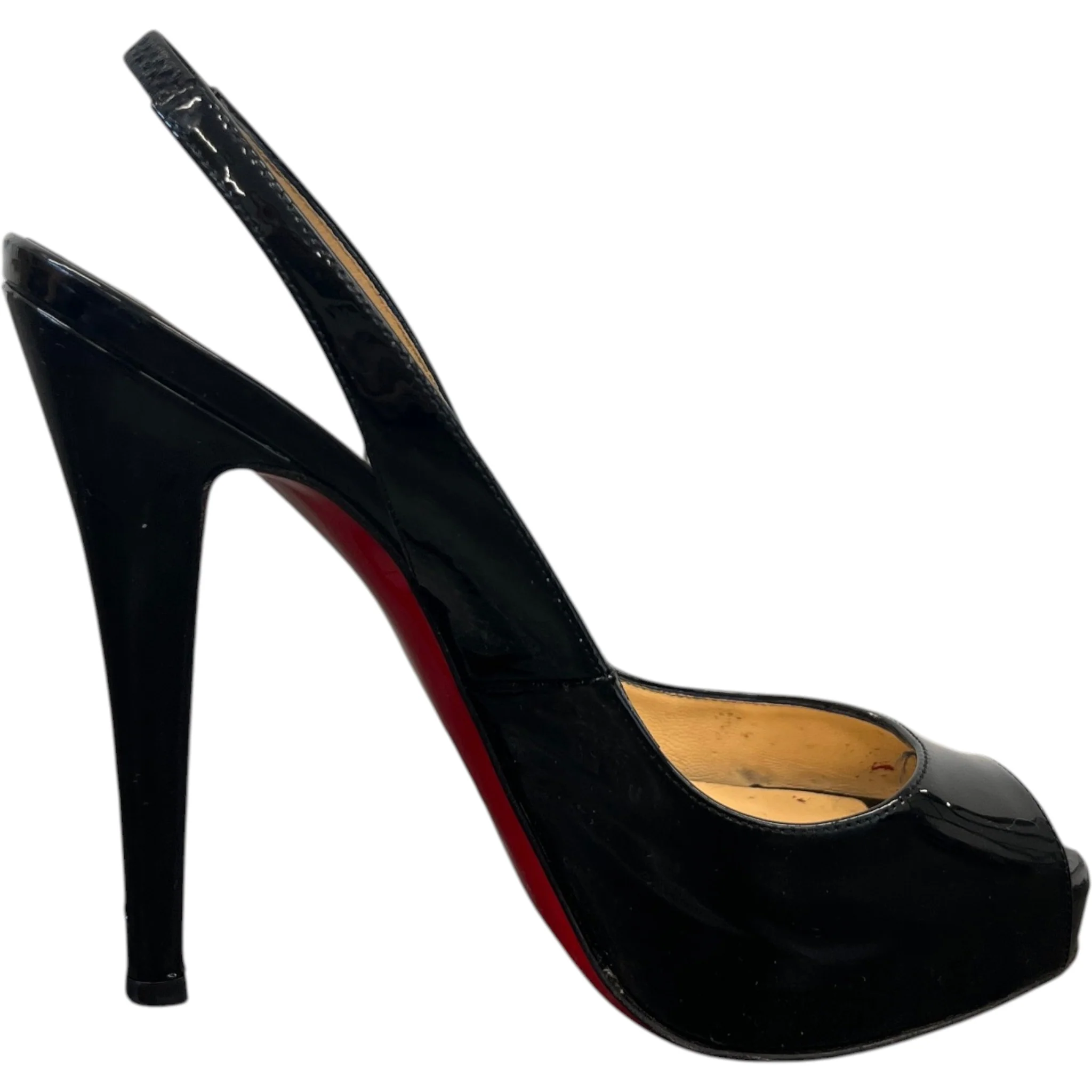 Women's Private Number Peep Toe Heels Black Size EU 36 / UK 3 - Image 4