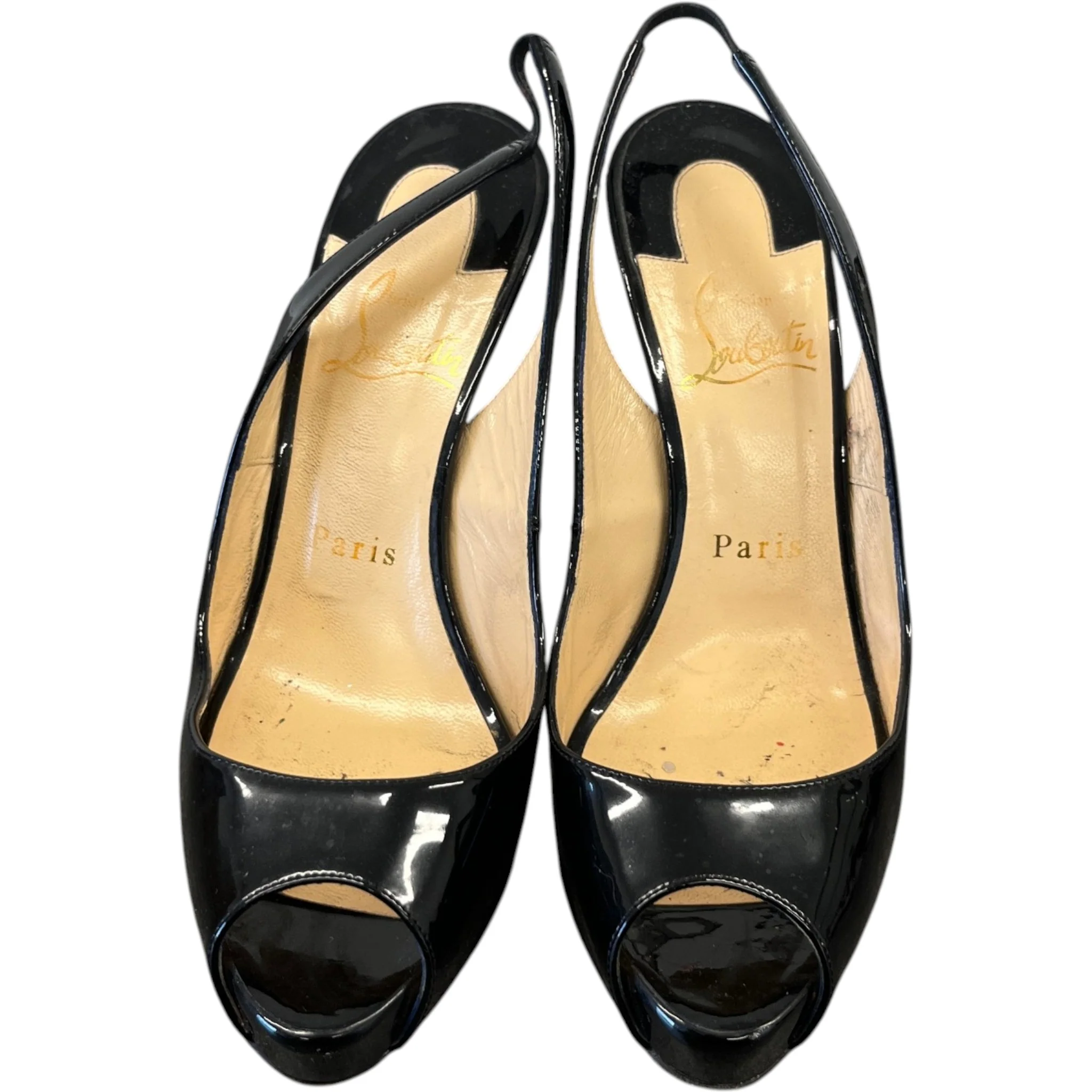 Women's Private Number Peep Toe Heels Black Size EU 36 / UK 3 - Image 6