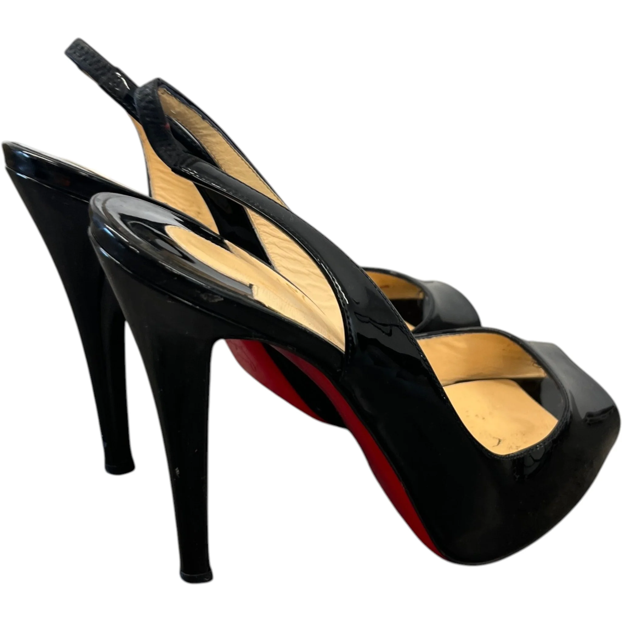 Women's Private Number Peep Toe Heels Black Size EU 36 / UK 3 - Image 8