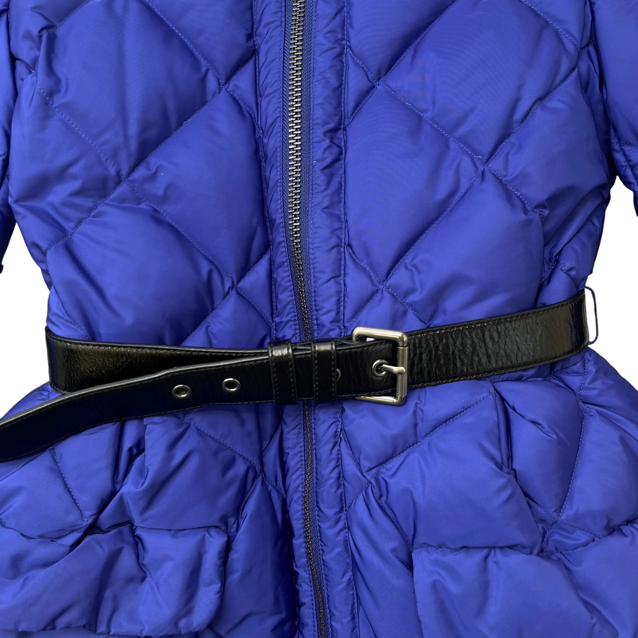 Women's Quilted Belted Down Jacket Purple Size IT 38 / UK 6 - Image 5