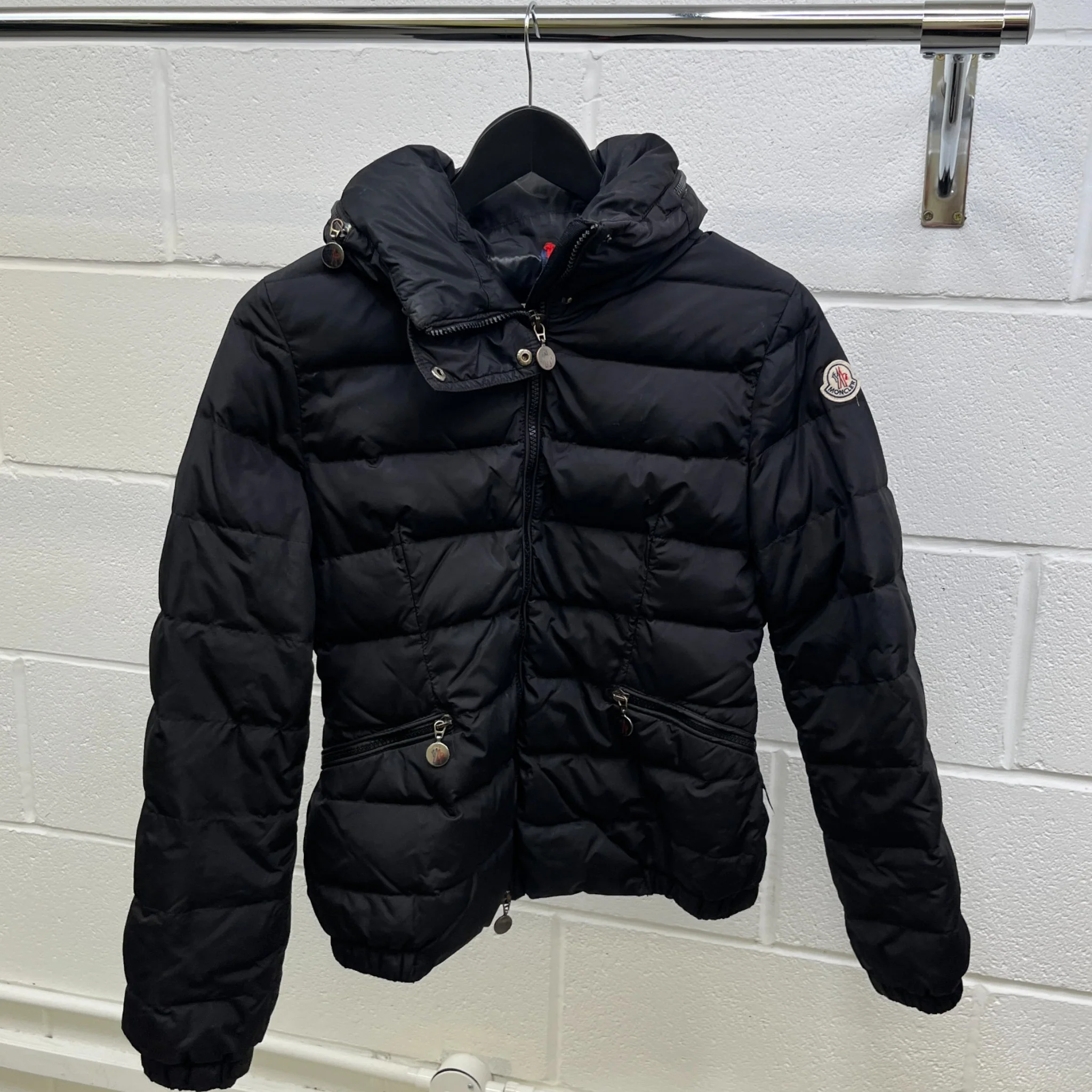 Women's Quilted Down Jacket Black Size XS - Image 9