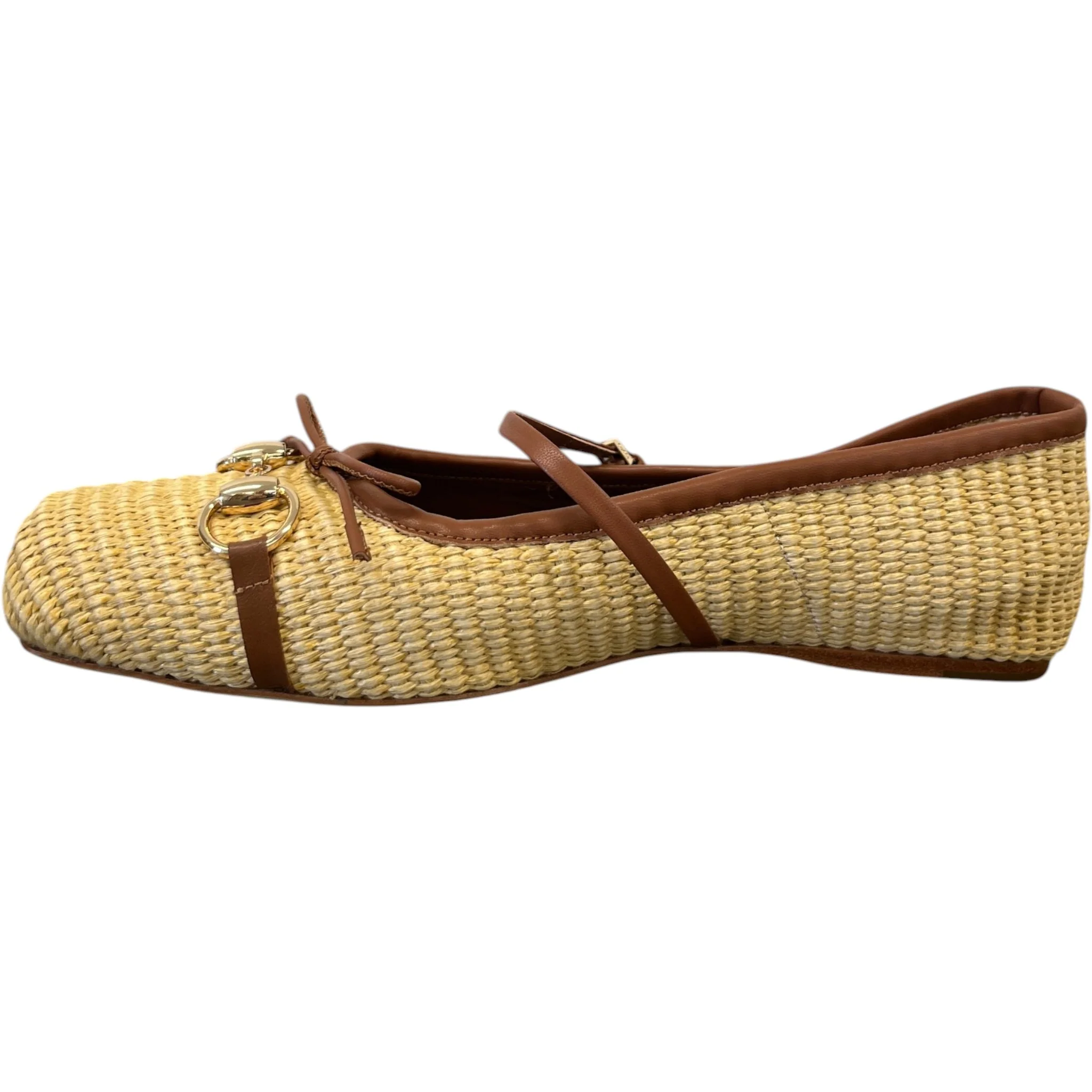Women's Raffia Horsebit Mules Beige Size EU 40 / UK 7 - Image 2