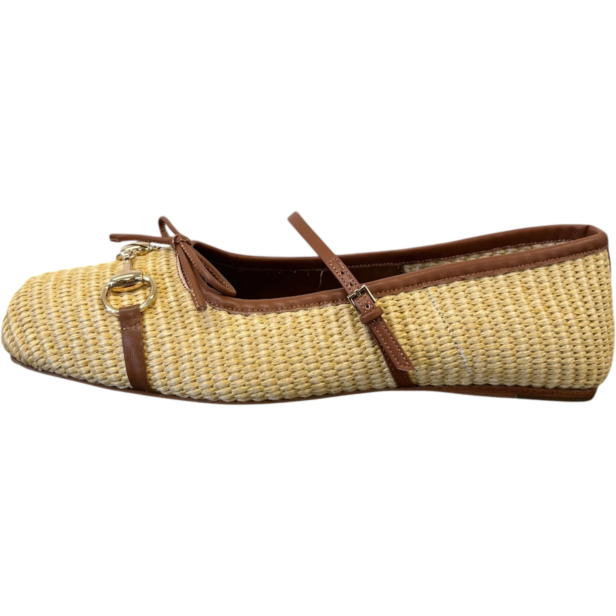 Women's Raffia Horsebit Mules Beige Size EU 40 / UK 7 - Image 5